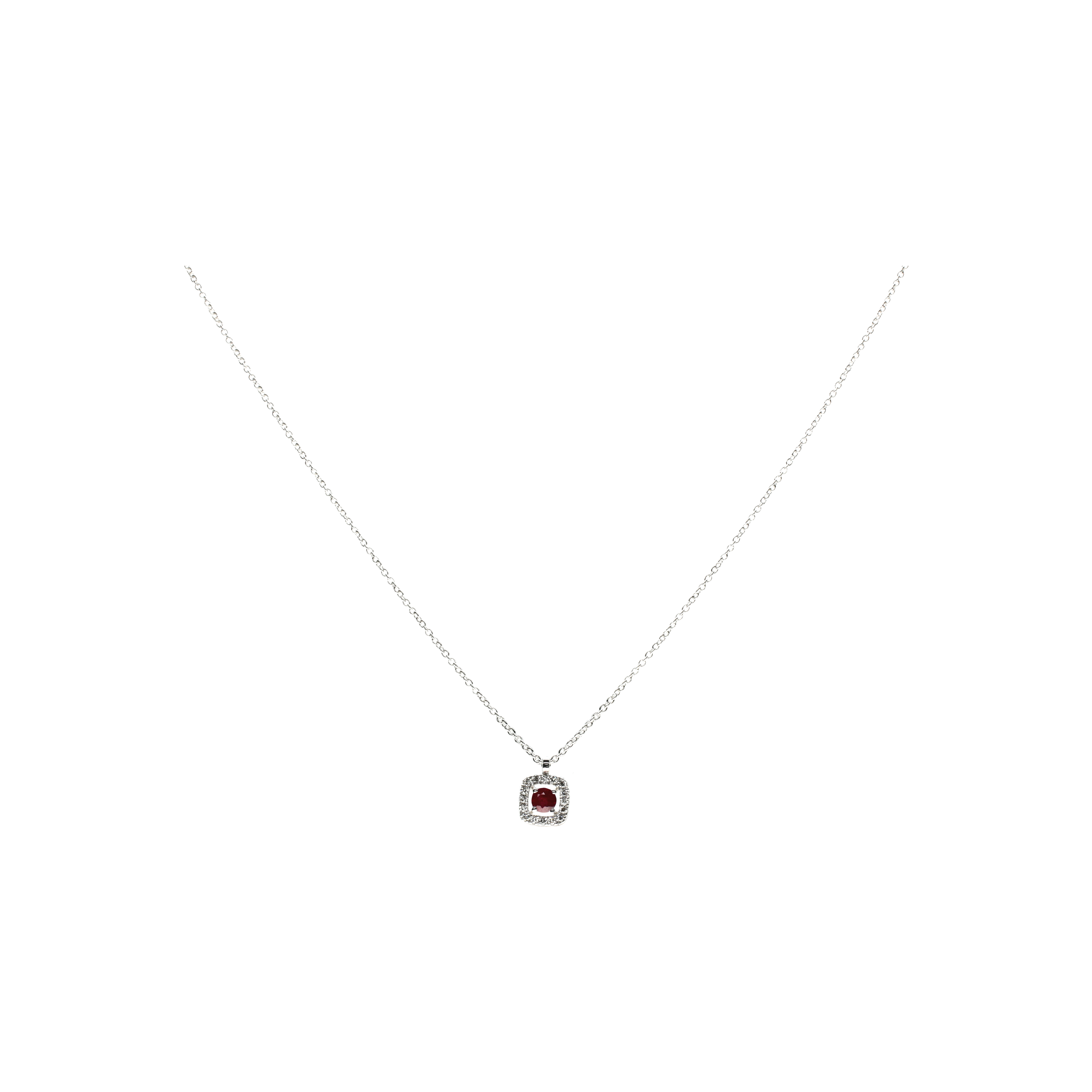 Bartorelli Italian Jewels | COLLANA IN ORO BIANCO CON DIAMANTI E RUBINO - 41923738 (1)