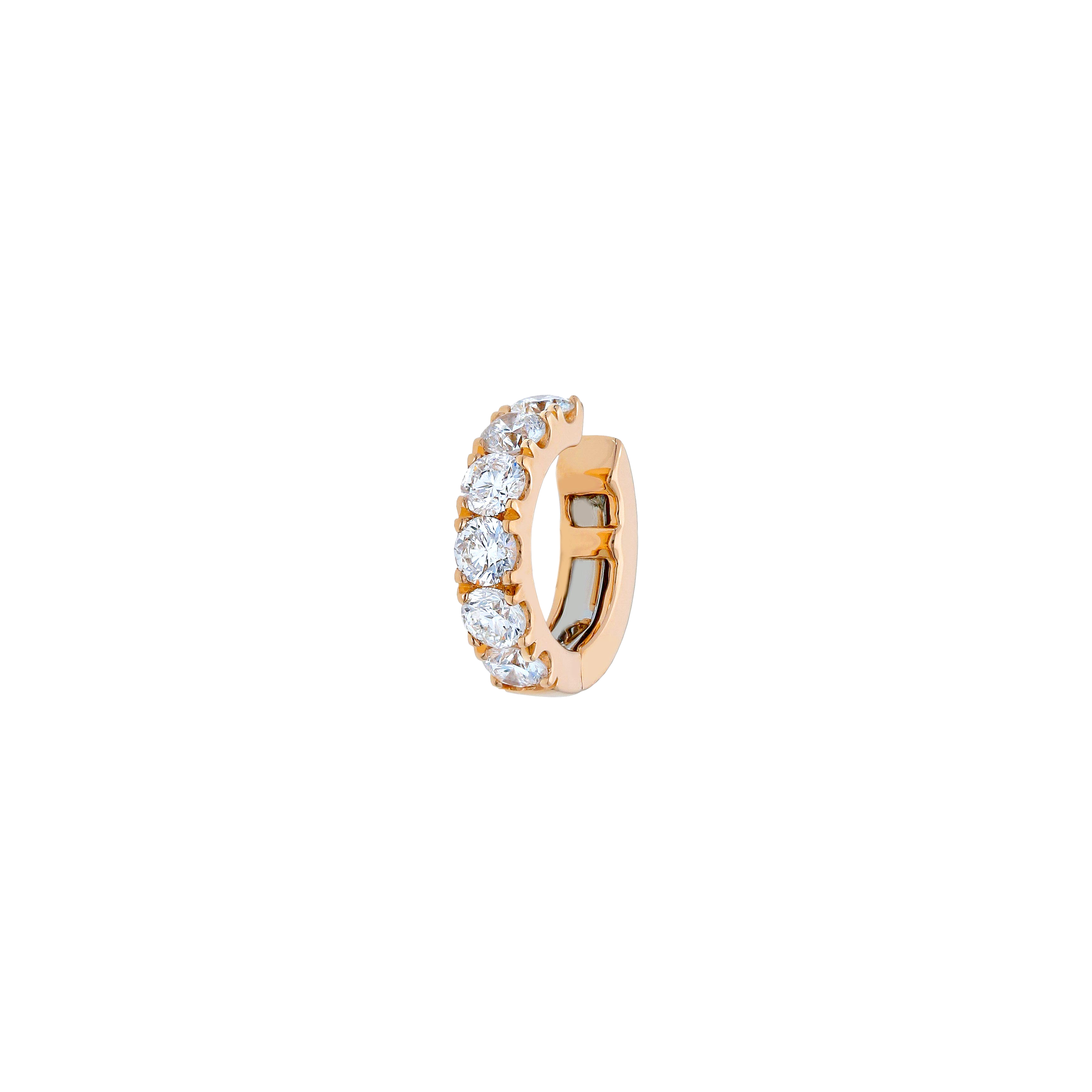 Bartorelli Italian Jewels | ORECCHINO SINGOLO PIERCING APERTO IN ORO ROSA E DIAMANTI - VE28282DP - MONO (1)