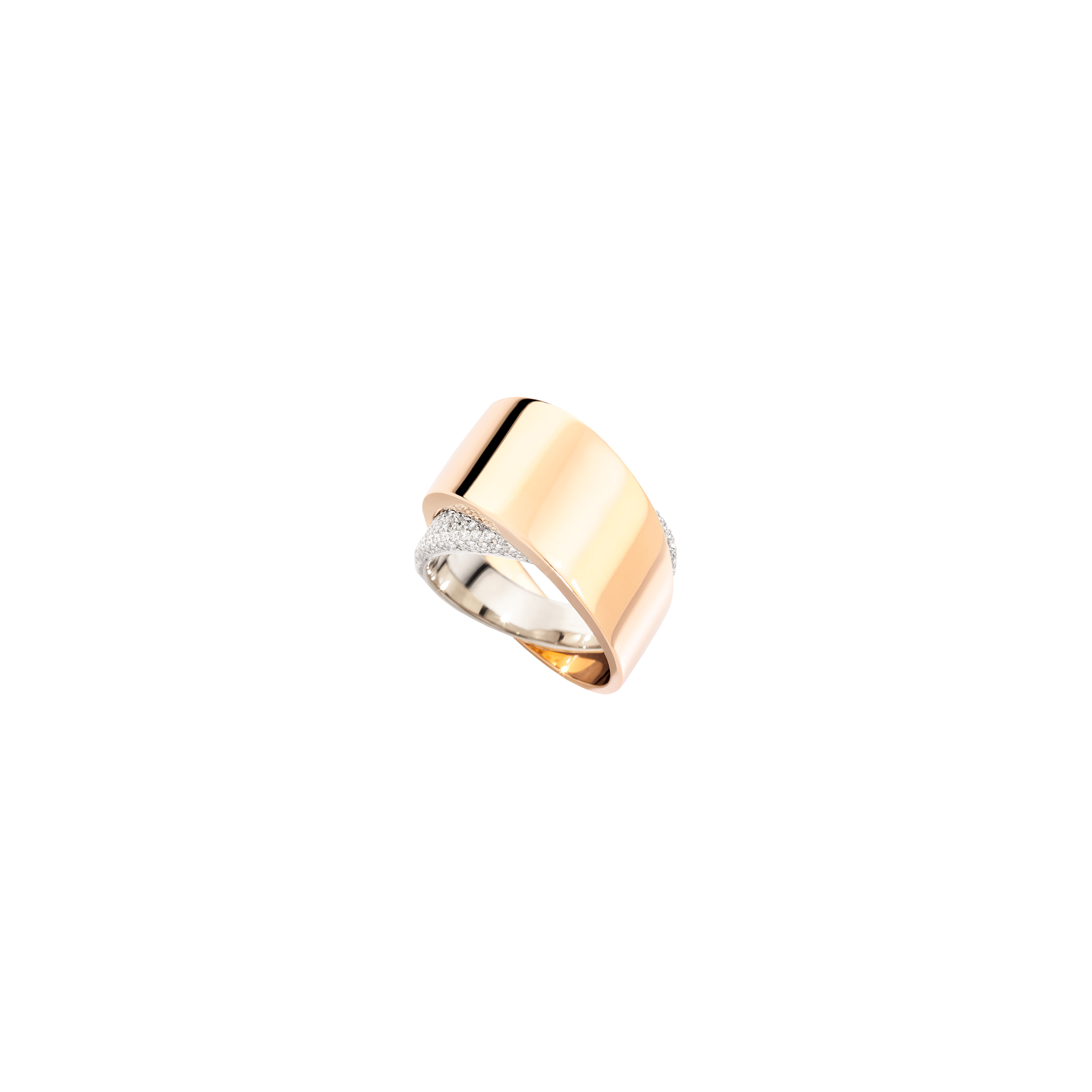 Vhernier | ANELLO TOURBILLON IN ORO ROSA 18K, ORO BIANCO 18K E DIAMANTI - PG1527A0336 (1)
