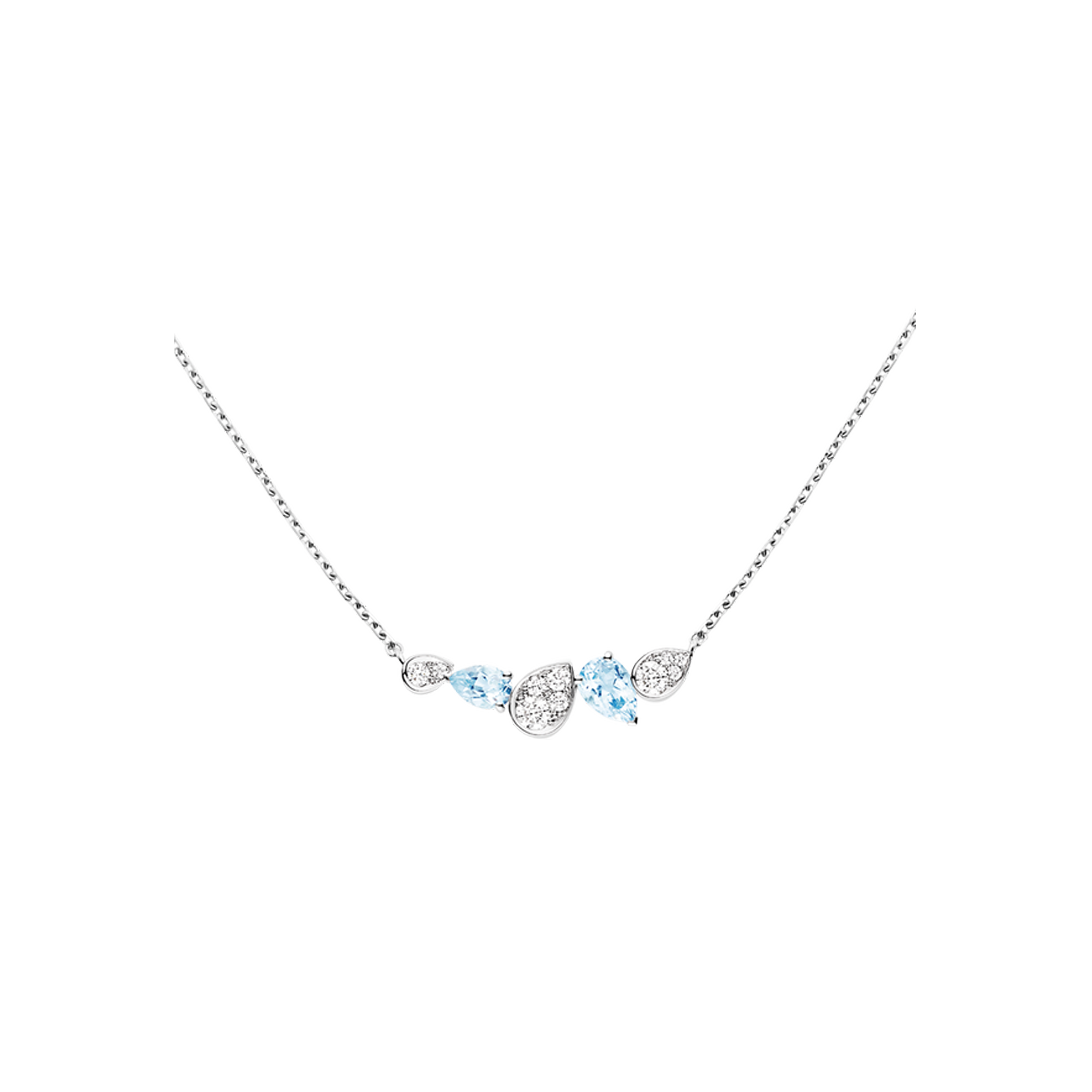 Chaumet | CHAUMET - COLLANA JOSEPHINE RONDE D'AIGRETTES IN ORO BIANCO CON DIAMANTI E ACQUAMARINA - 084379 - 084379 (1)