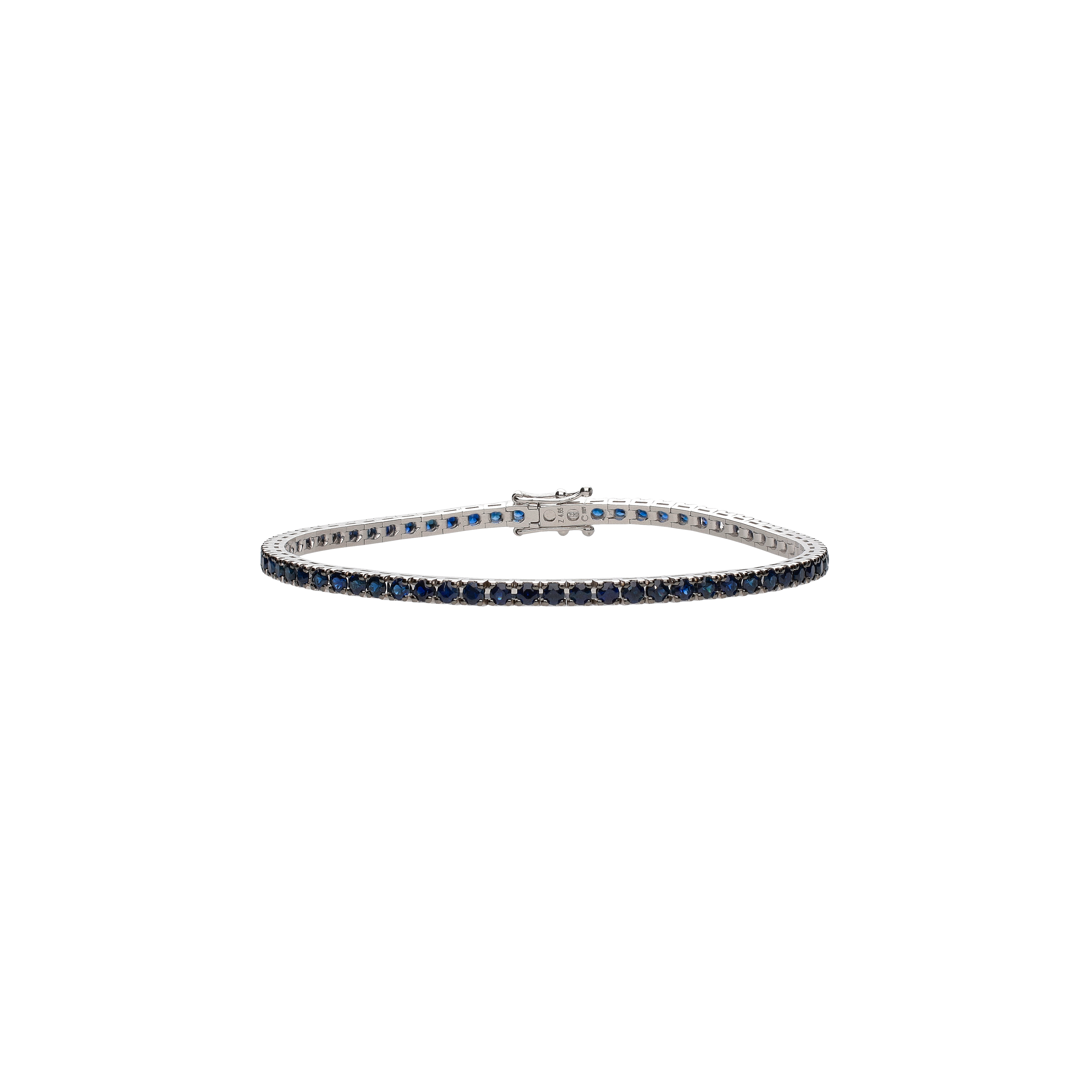 Bartorelli Italian Jewels | BRACCIALE TENNIS IN ORO BIANCO E ZAFFIRI BLU - 417-Q220 (1)