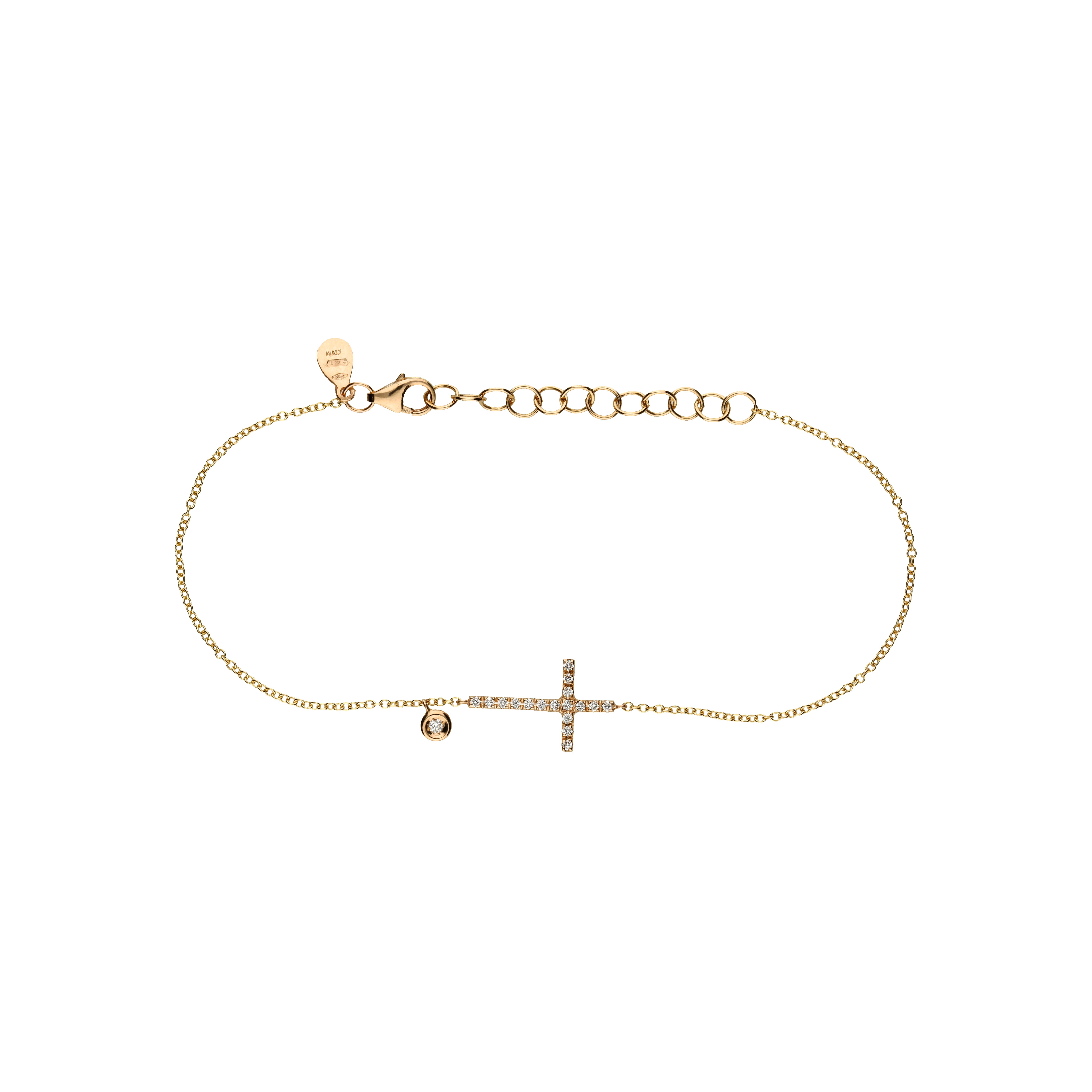 Bartorelli Italian Jewels | Bracciale Croce in oro rosa e diamanti bianchi - BRL6034RB (1)