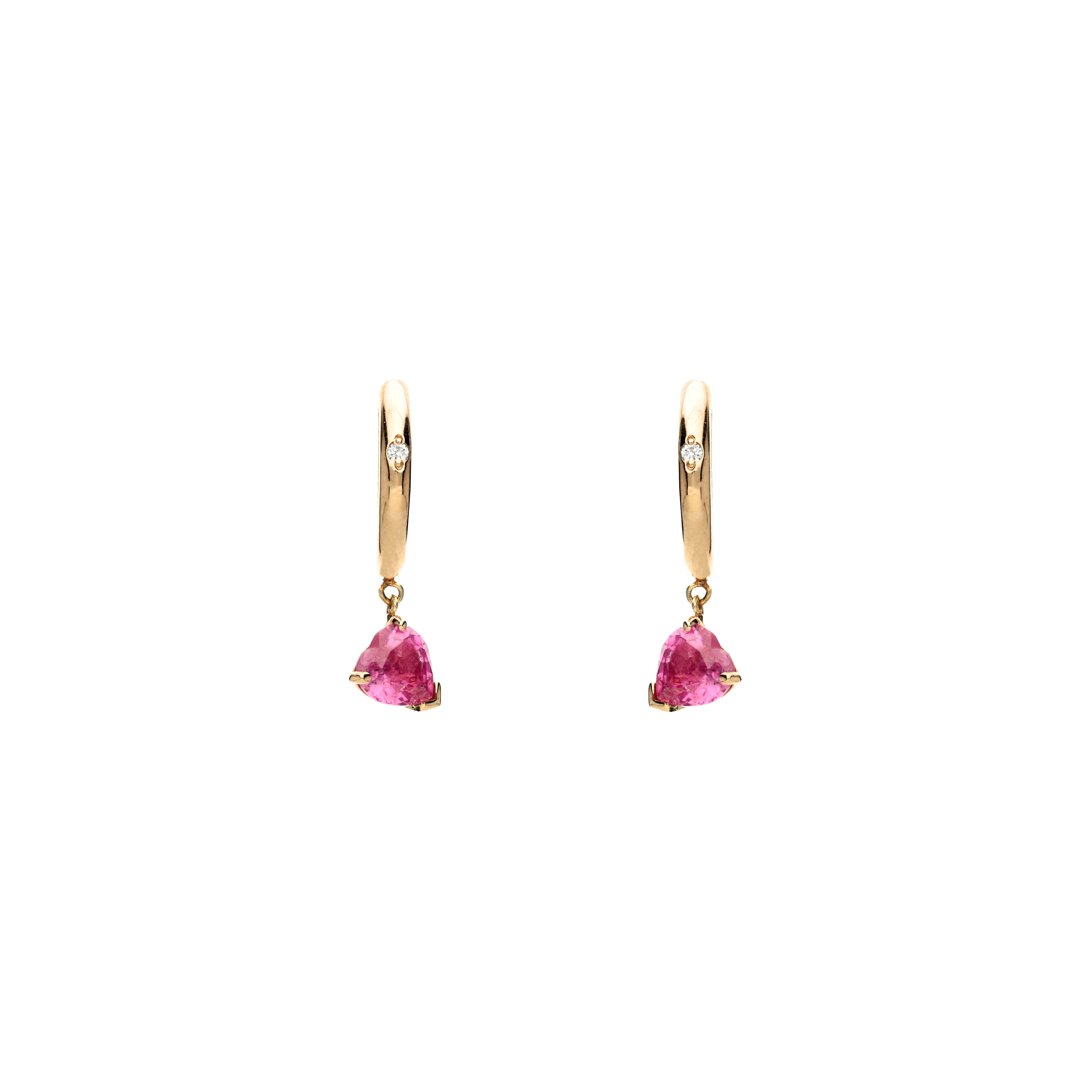 Bartorelli Italian Jewels | ORECCHINI MONACHELLA IN ORO ROSA E ZAFFIRI ROSA - O335/20/1-ZR (1)