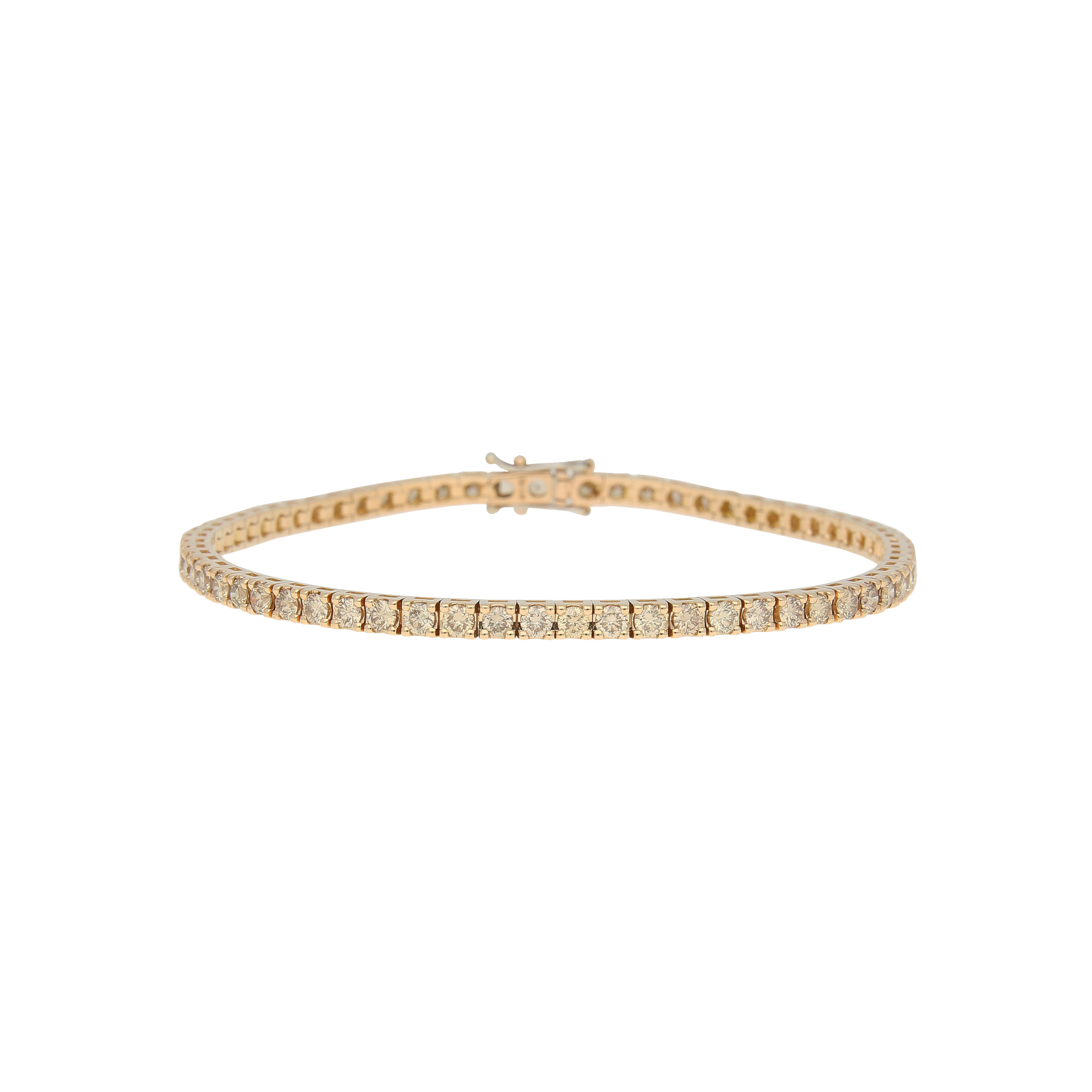 Bartorelli Italian Jewels | BRACCIALE TENNIS IN ORO ROSA CON DIAMANTI BROWN - 329-L1051-G (1)