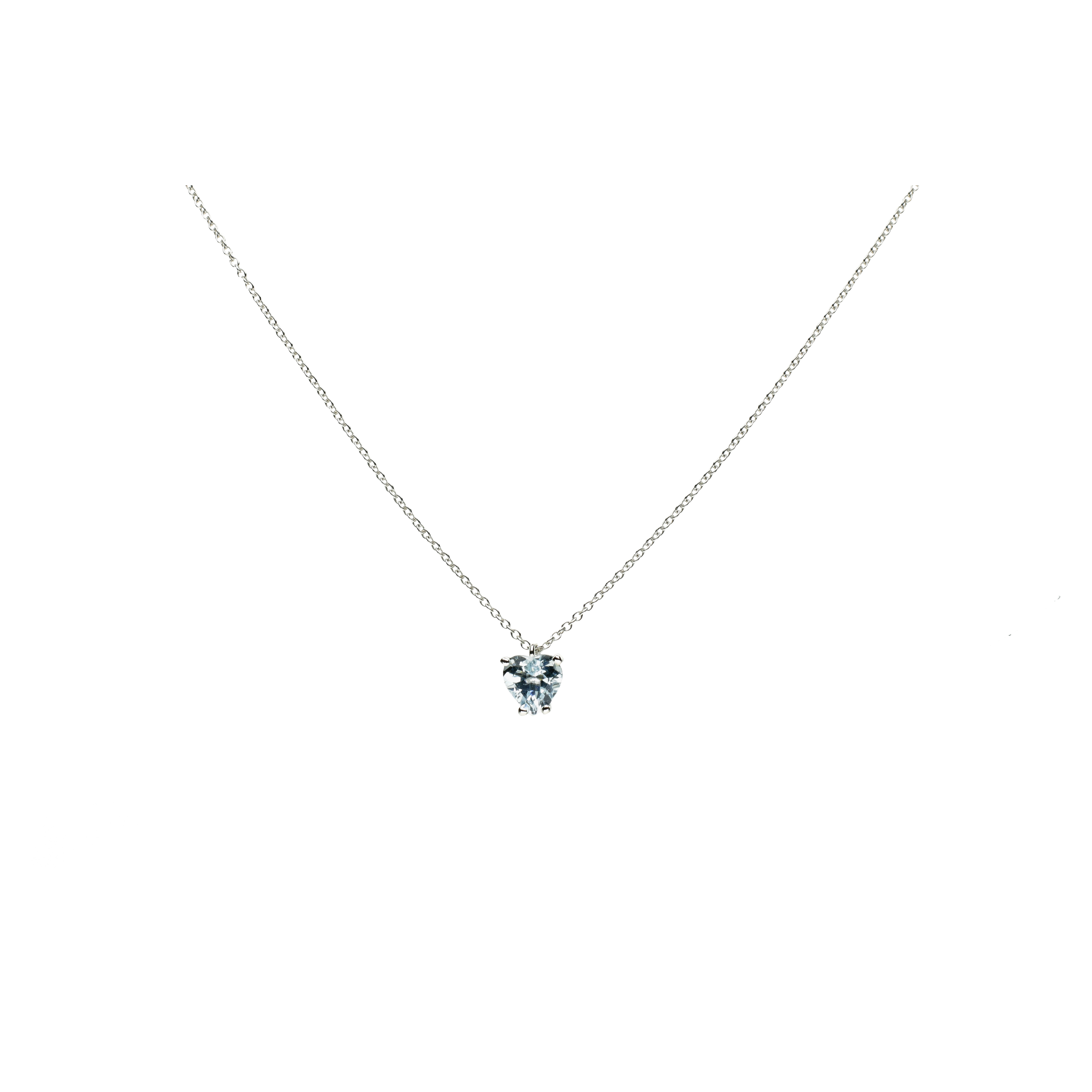 Bartorelli Italian Jewels | COLLANA IN ORO BIANCO CON ACQUAMARINA CUORE - 0005030062 (1)