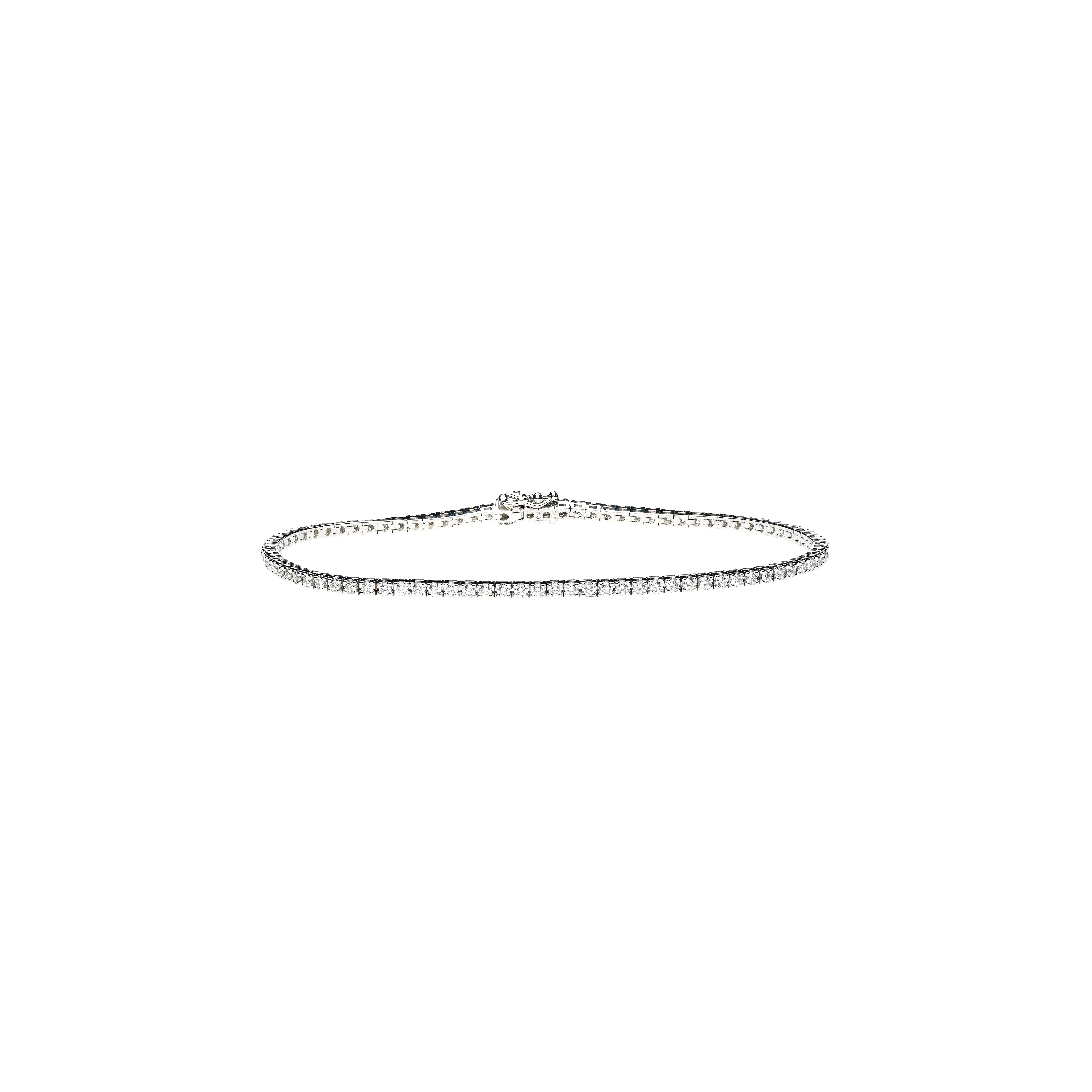 Bartorelli Italian Jewels | BRACCIALE TENNIS IN ORO BIANCO E DIAMANTI BIANCHI - 329-L1051-C (1)