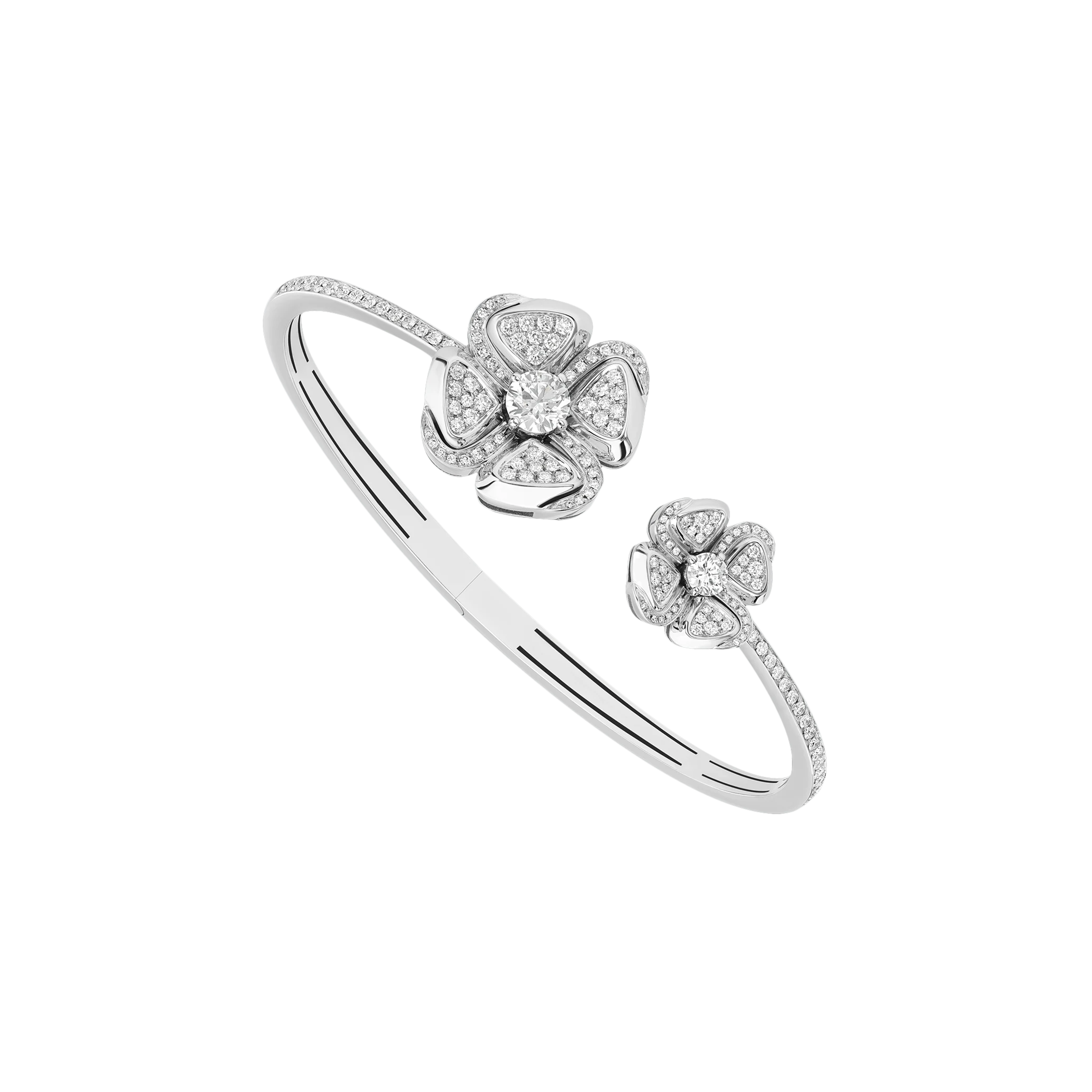 Bulgari | BRACCIALE FIOREVER IN ORO BIANCO E DIAMANTI - OR858830 - BR858890 (1)