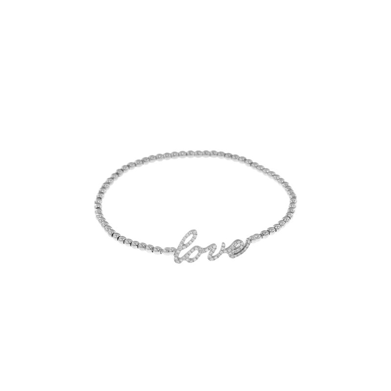 Bartorelli Italian Jewels | BRACCIALE IN ORO BIANCO CON SCRITTA 