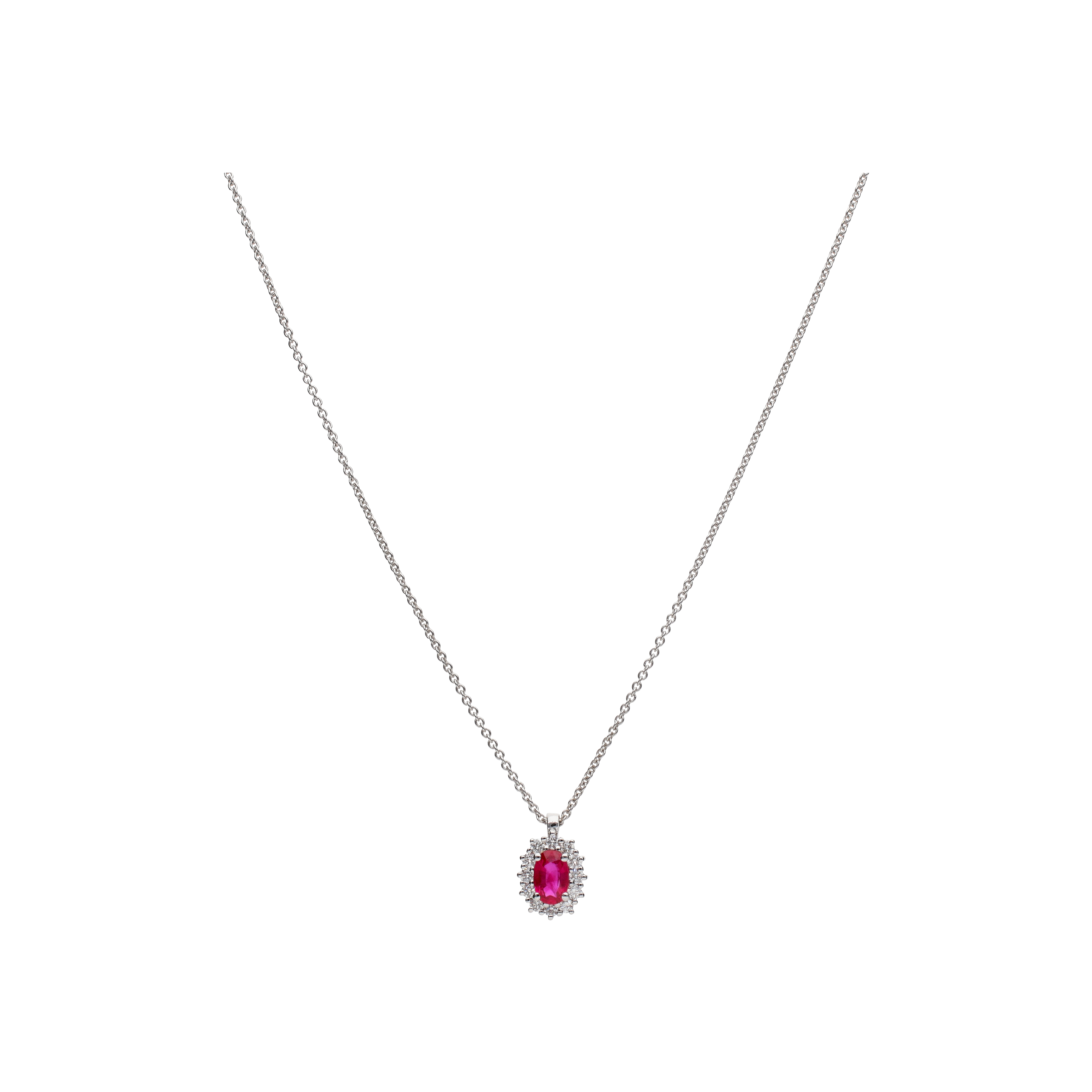 Bartorelli Italian Jewels | COLLANA IN ORO BIANCO CON PENDENTE RUBINO E DIAMANTI - 234-C5028-6-4-RB (1)