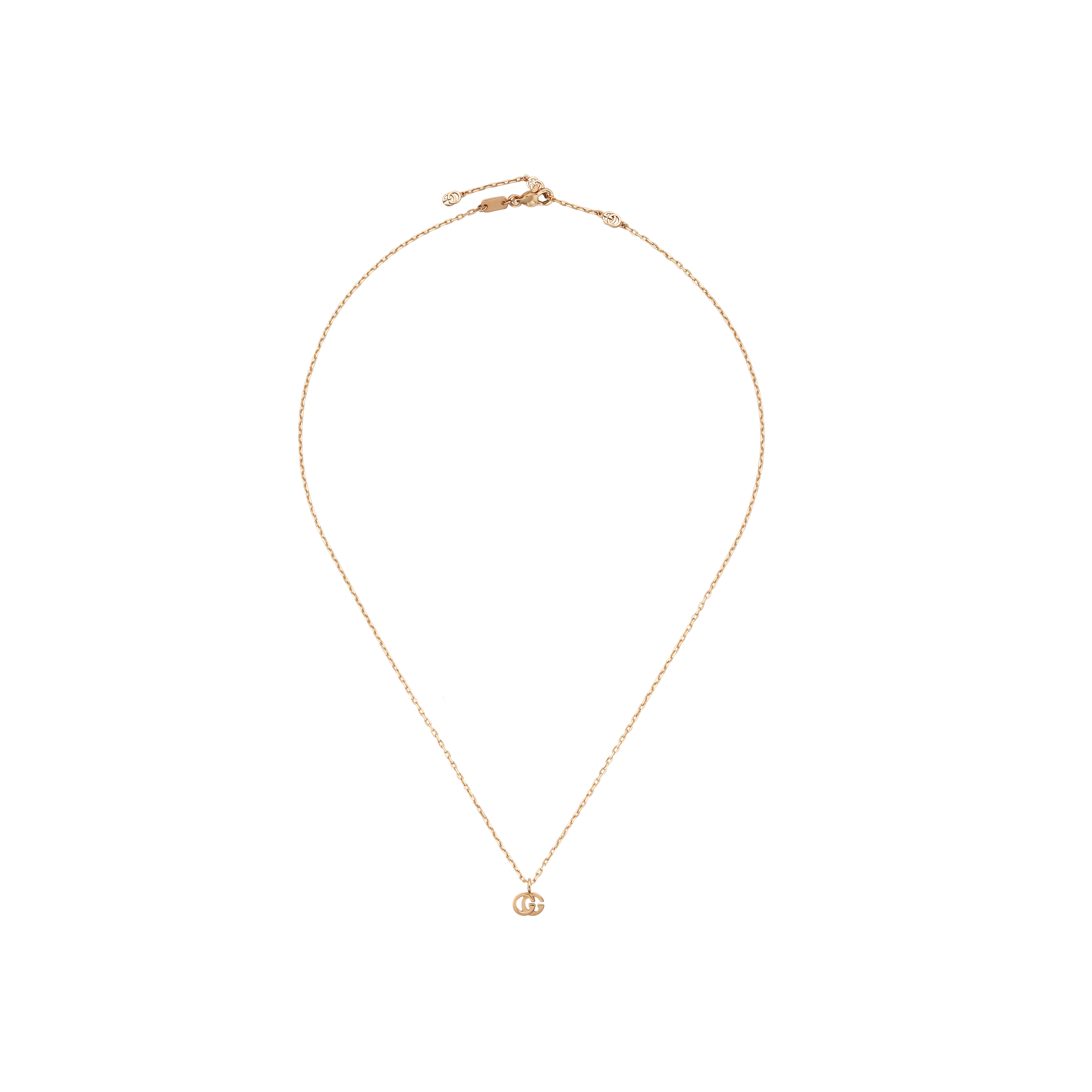 Gucci | COLLANA PENDENTE GG RUNNING IN ORO ROSA - YBB687118001 - YBB687118001 (1)