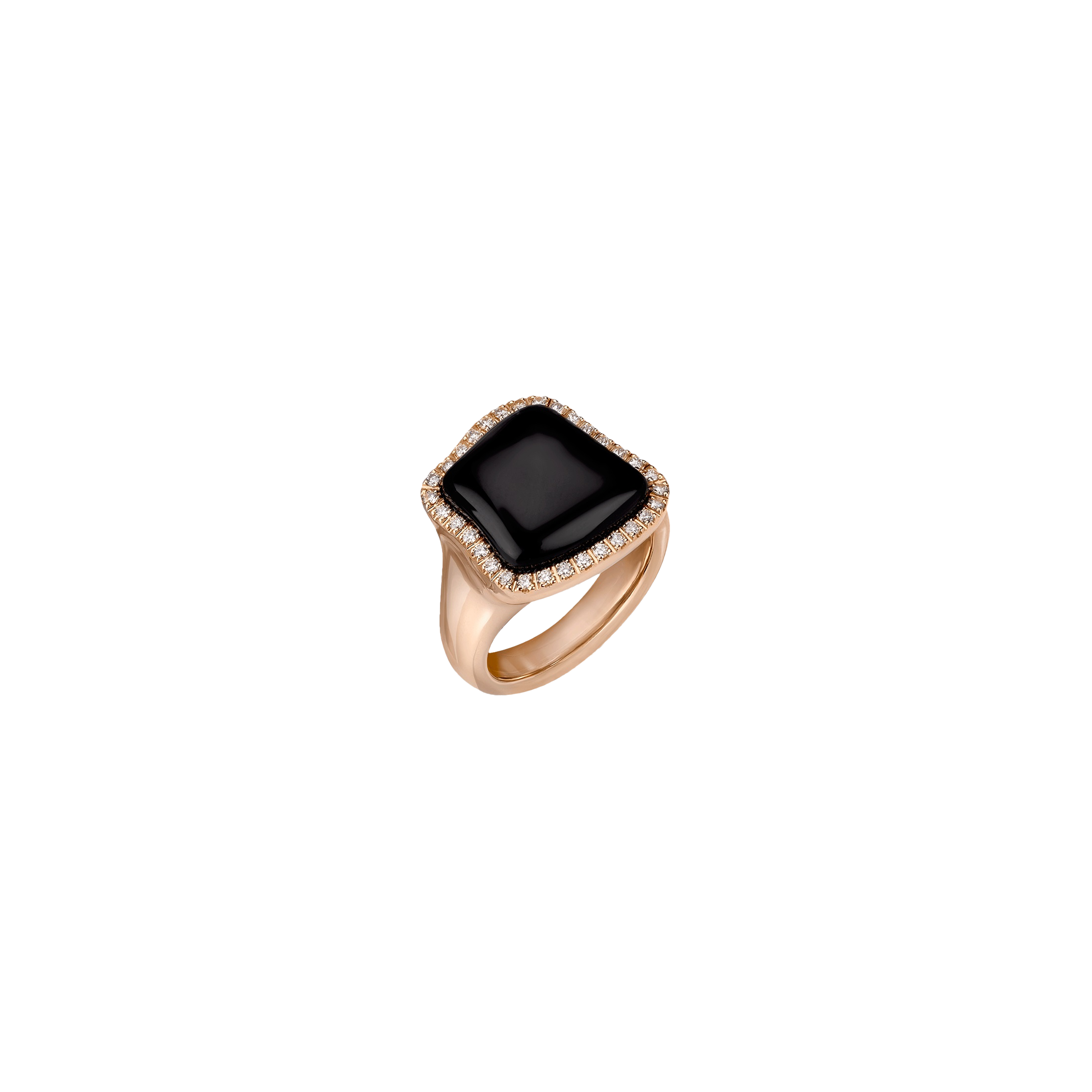 Chantecler | ANELLO ENCHANT&Eacute; IN ORO ROSA CON DIAMANTI E ONICE - 41756 - 41756 (1)