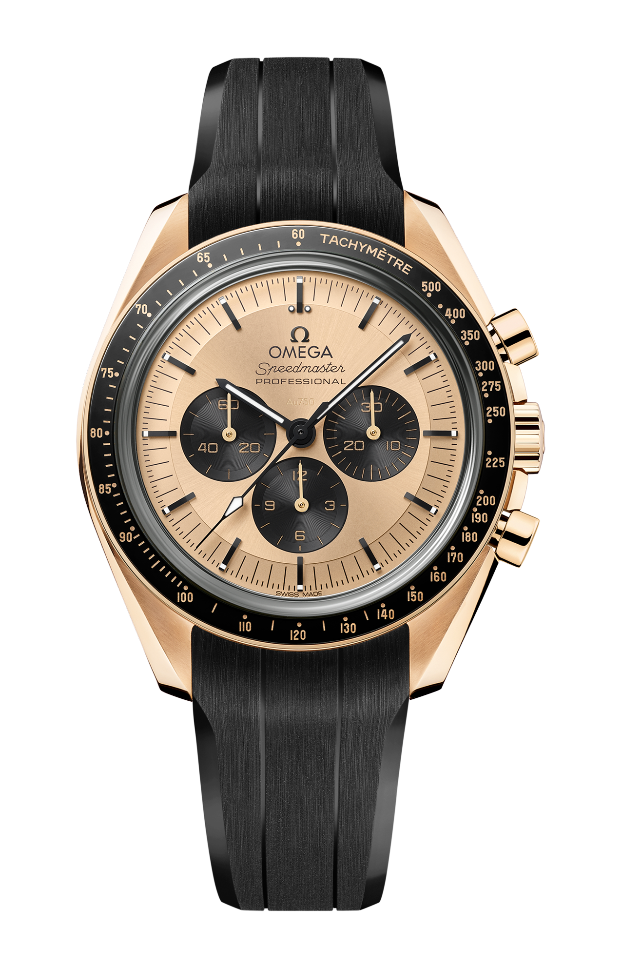 Omega | SPEEDMASTER MOONWATCH PROFESSIONAL 42 MM, ORO MOONSHINE&trade; SU CAUCCI&Ugrave; - 310.62.42.50.99.001 (1)