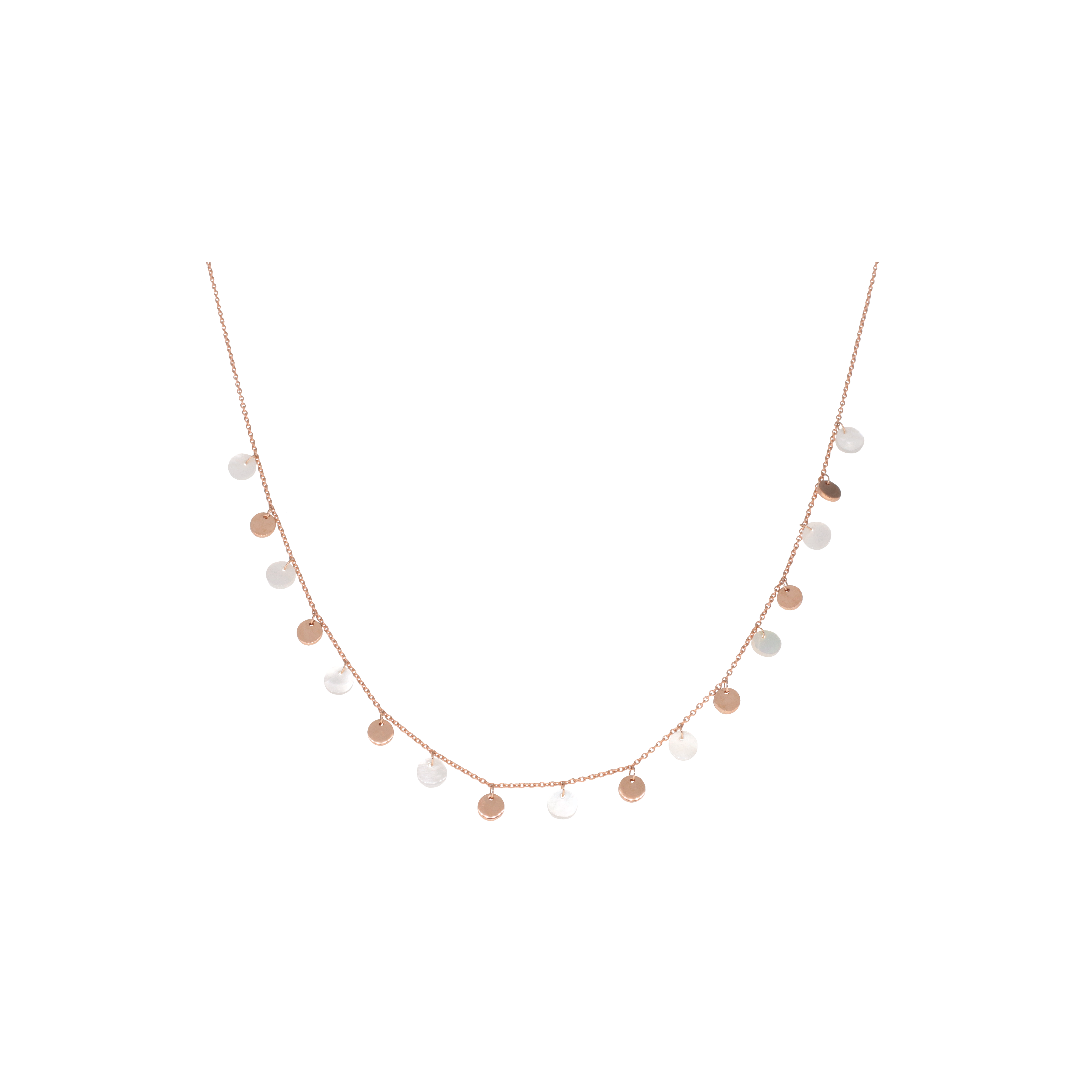 Bartorelli Italian Jewels | COLLANA PAILLETTES IN ORO ROSA E MADREPERLA - C082/3-MP (1)