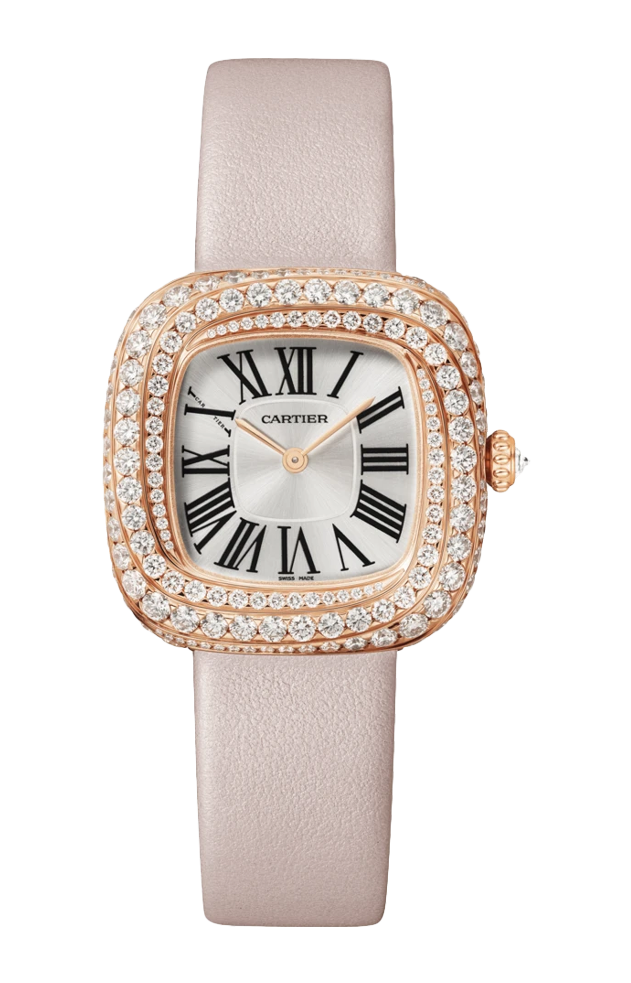 Cartier | COUSSIN DE CARTIER, MODELLO MEDIO, QUARZO, ORO ROSA, DIAMANTI - WJCS0005 (1)