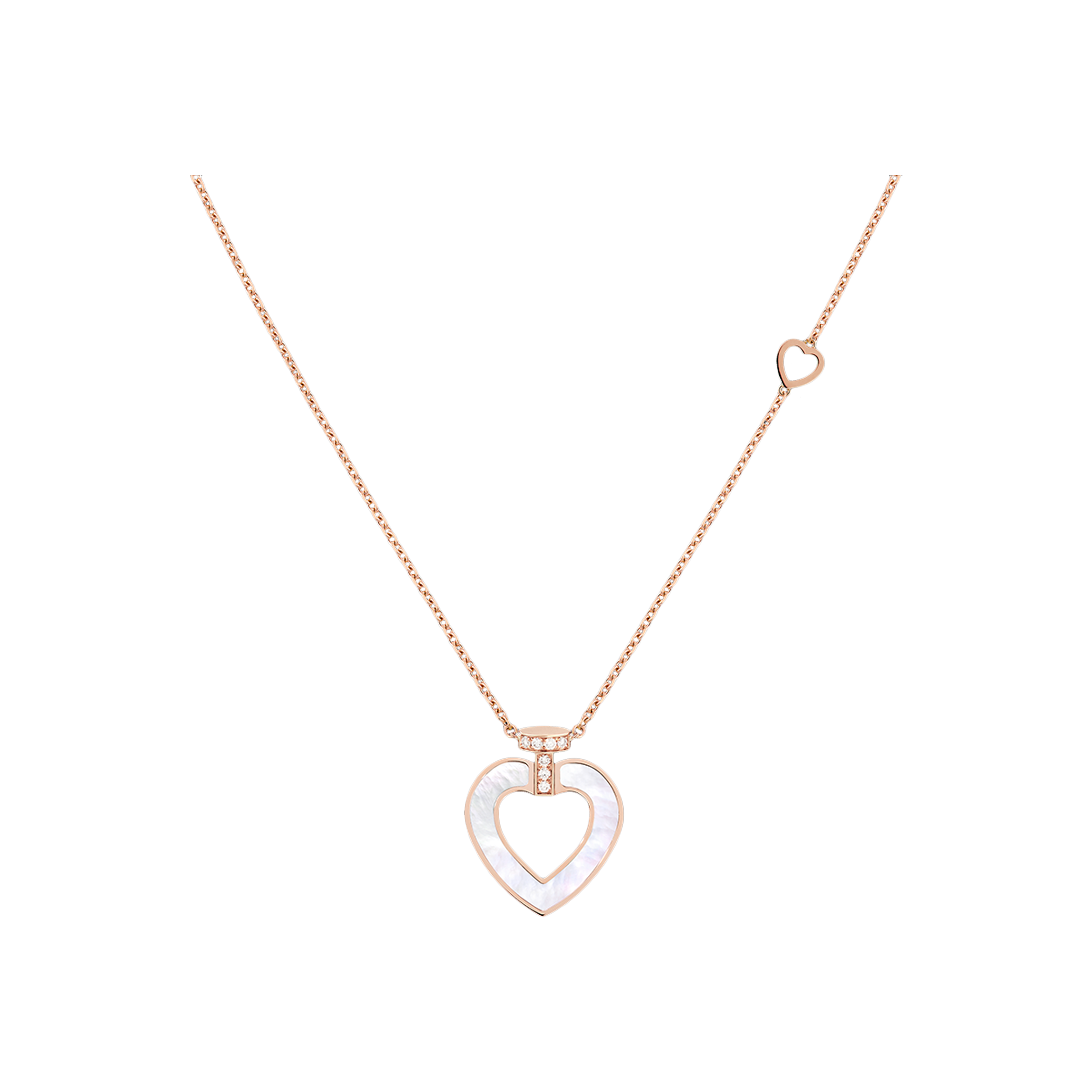 Fred | COLLANA PRETTY WOMAN IN ORO ROSA CON DIAMANTI, ONICE E MADREPERLA - 7B0277 - 7B0277 (2)