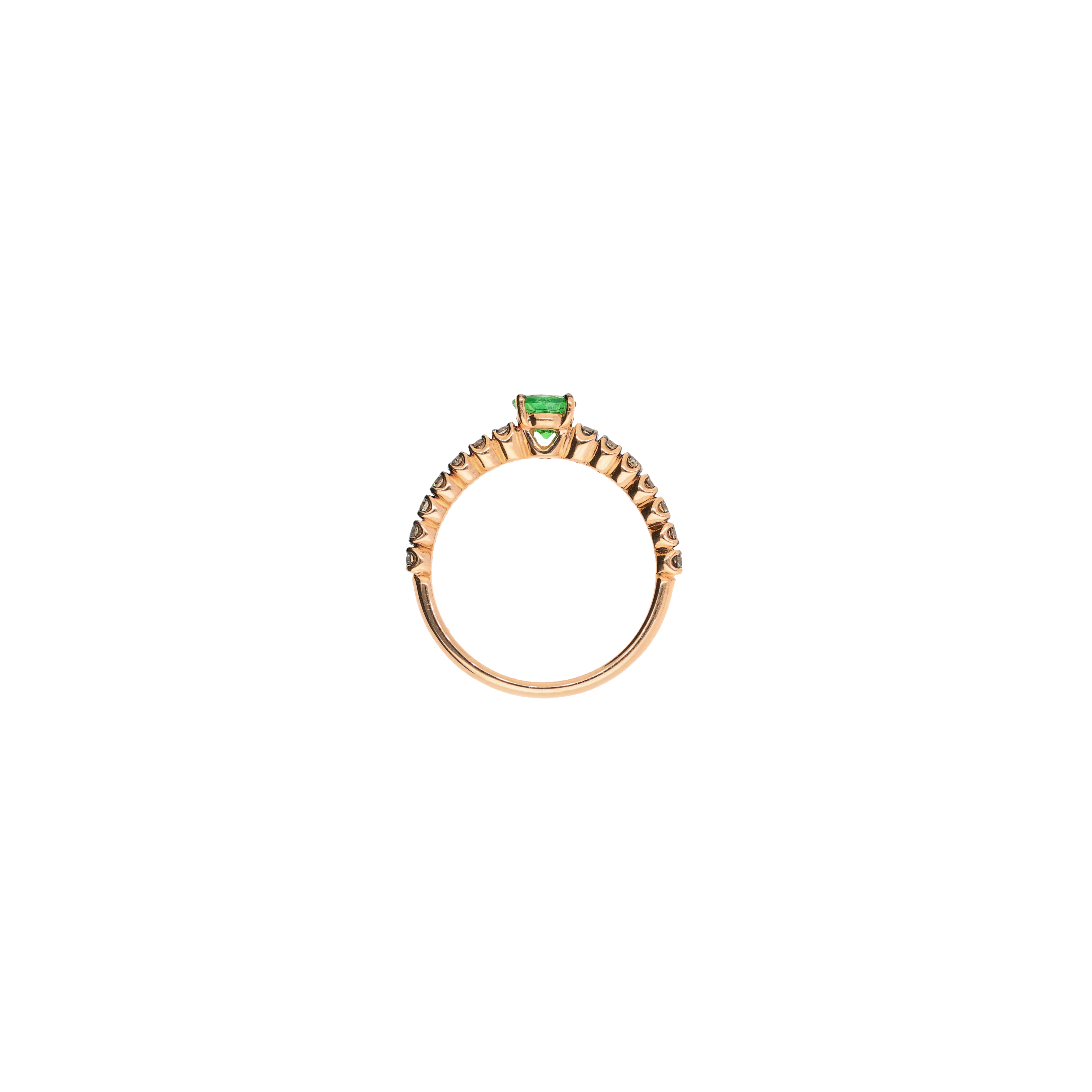 Bartorelli Italian Jewels | ANELLO IN ORO ROSA CON TSAVORITE E DIAMANTI BROWN - FA1141R013002N (3)