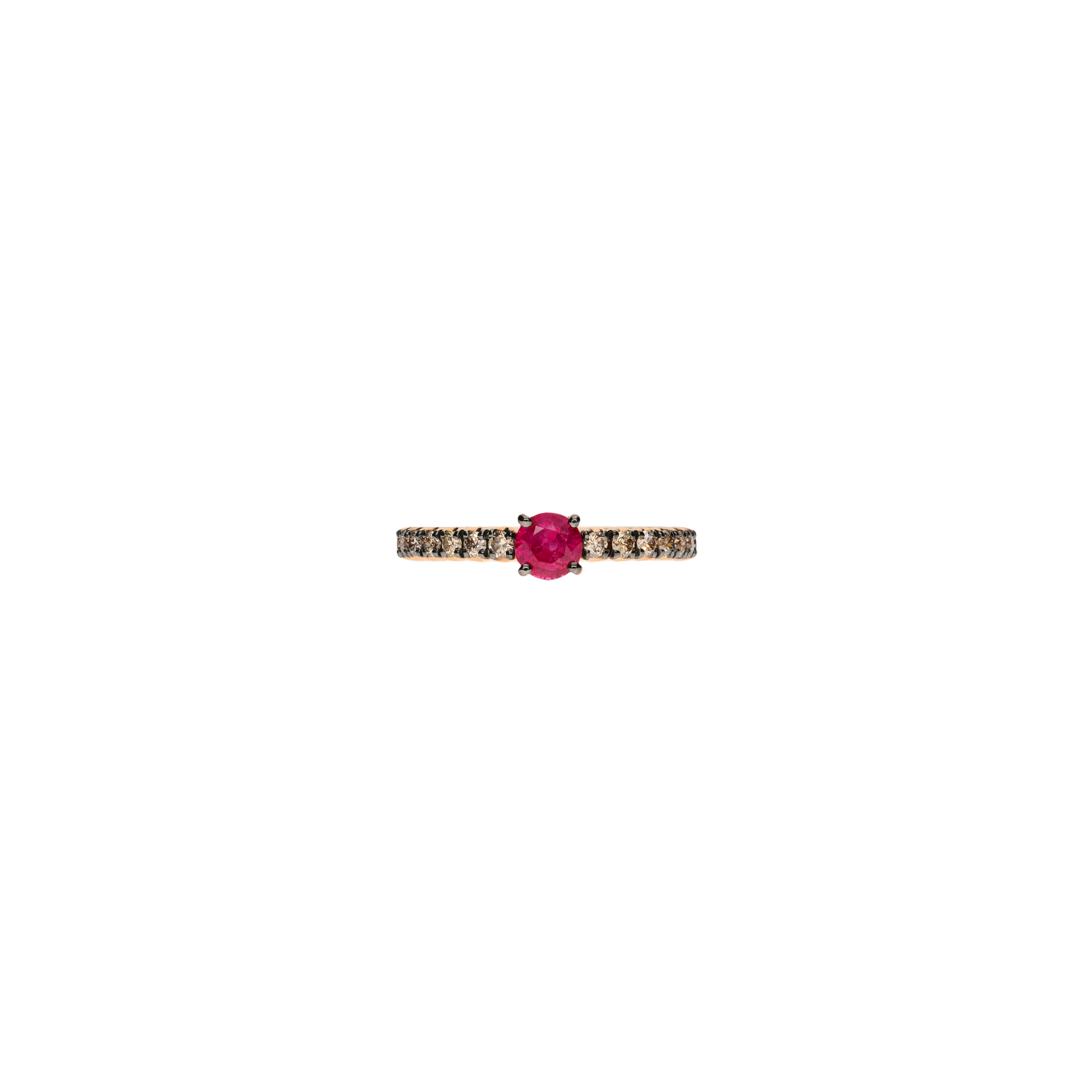 Bartorelli Italian Jewels | ANELLO IN ORO ROSA CON RUBINO E DIAMANTI BROWN - FA1141R007002N (3)