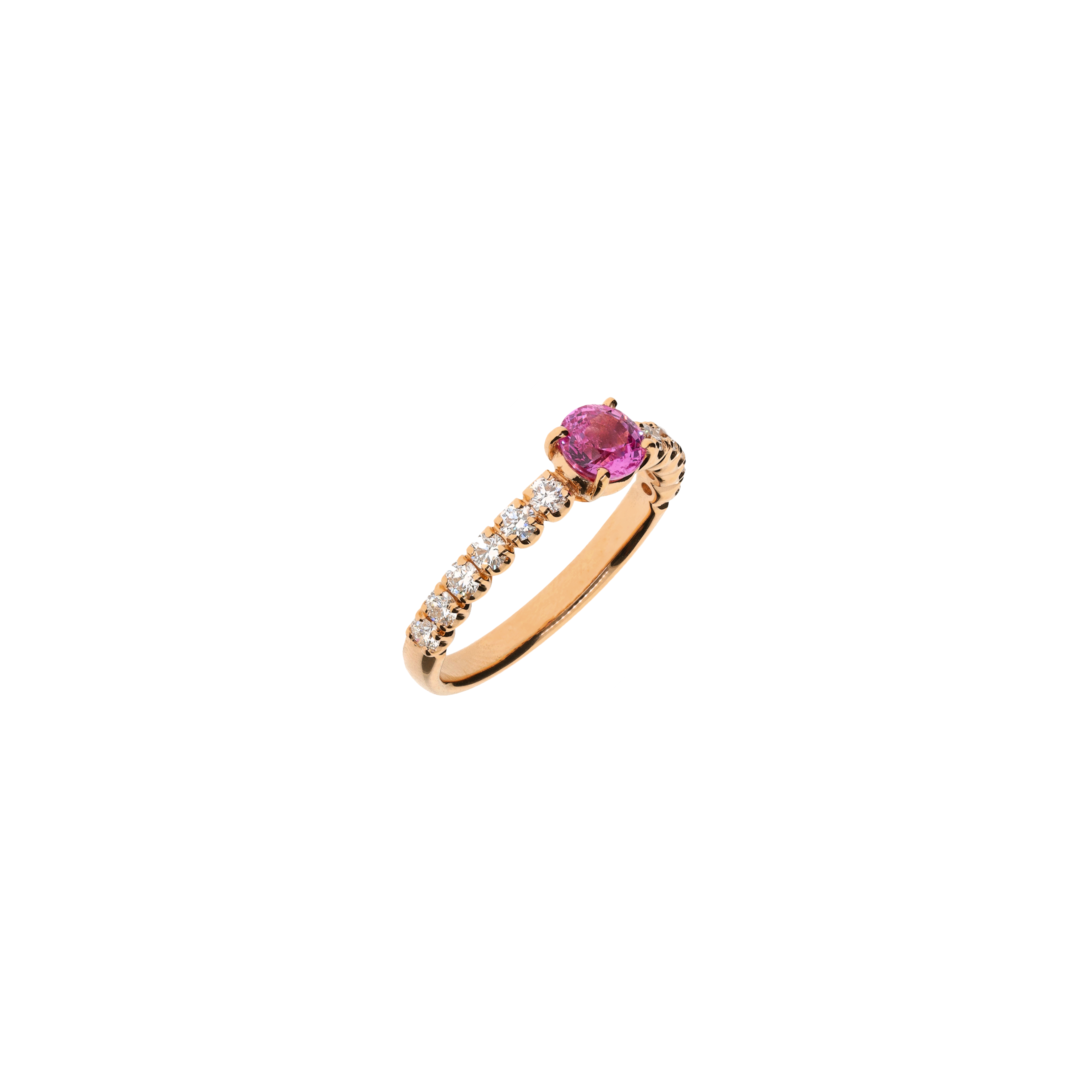 Bartorelli Italian Jewels | ANELLO IN ORO ROSA CON ZAFFIRO ROSA E DIAMANTI - FA1143R023002N (1)