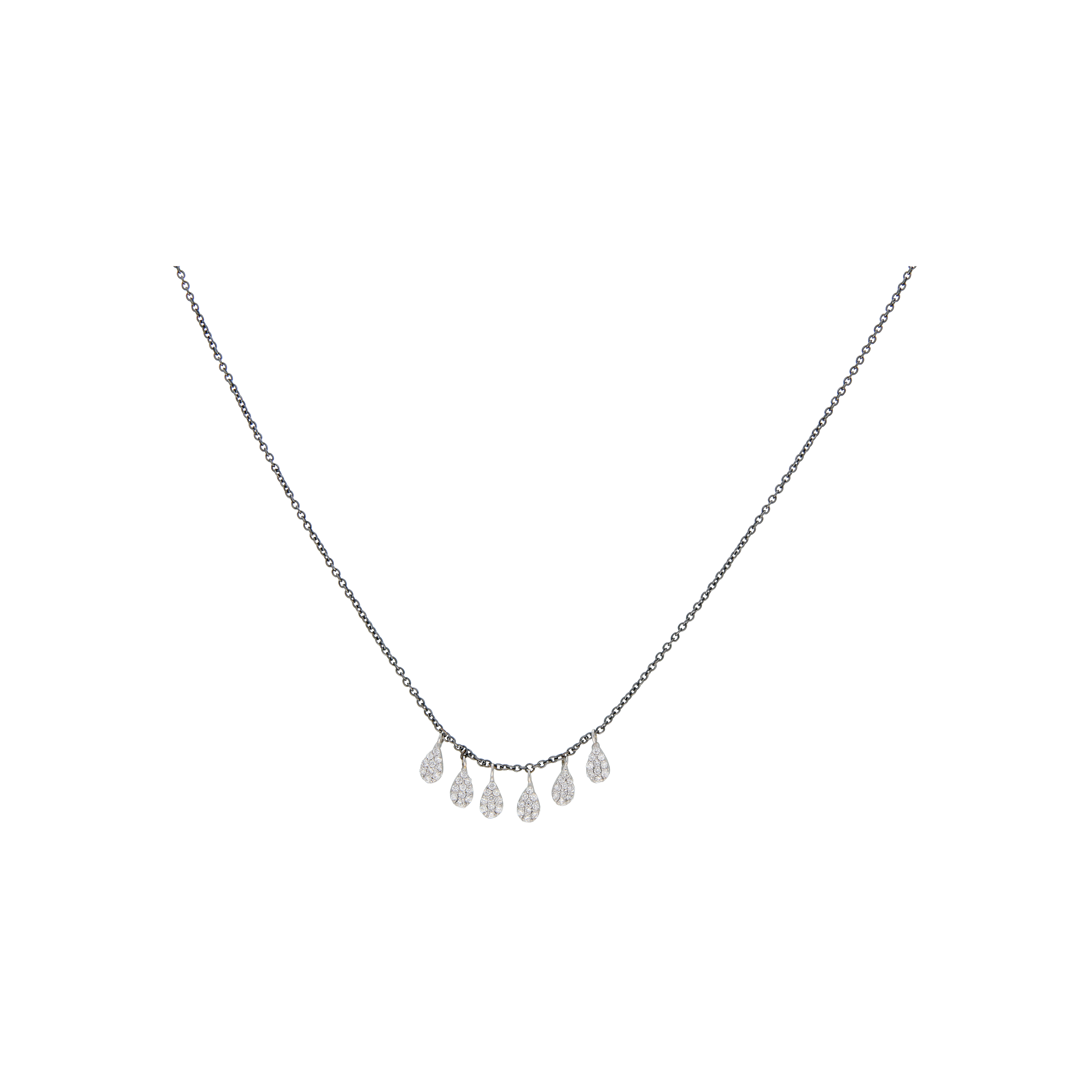 Bartorelli Italian Jewels | GIROCOLLO IN ORO BRUNITO CON PENDENTI PAVE' DI DIAMANTI - C054/7/1-C4 (1)