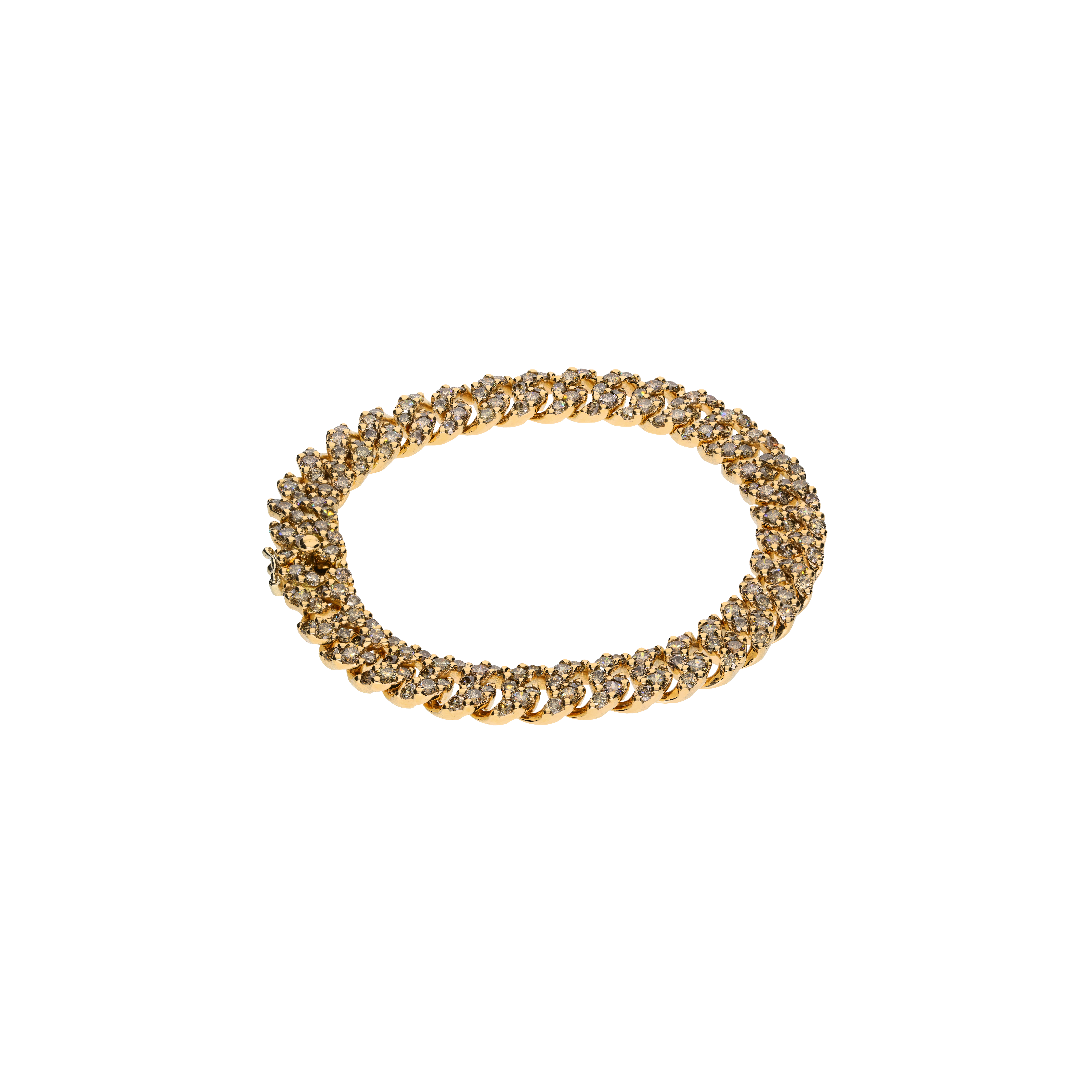 Bartorelli Italian Jewels | BRACCIALE GROUMETTE IN ORO ROSA E DIAMANTI BROWN - 089-114NS-OR-DB (1)