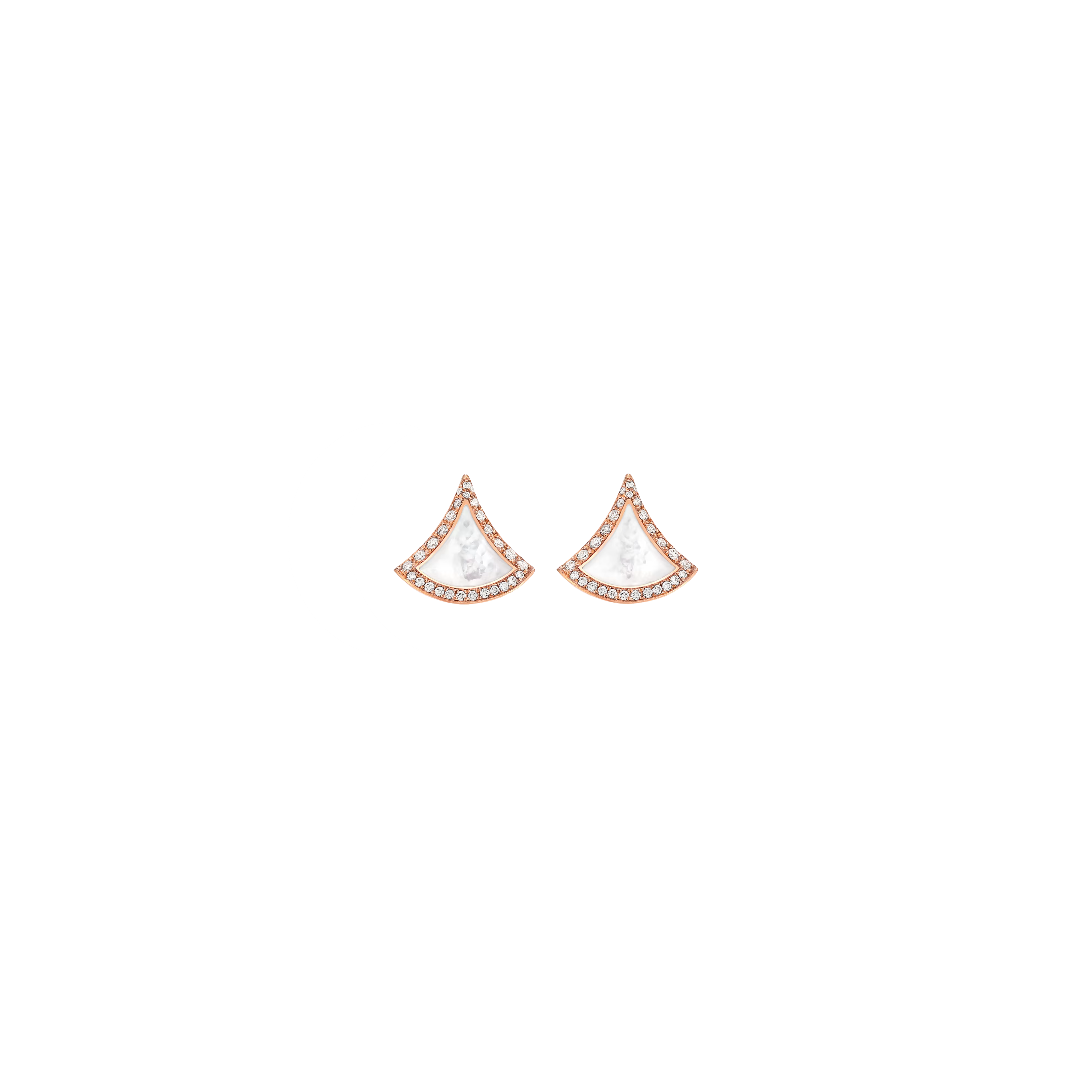 Bulgari | ORECCHINI DIVAS' DREAM IN ORO ROSA 18 KT COM ELEMENTI IN MADREPERLA E PAV&Eacute; DI DIAMANTI - ORE859429 - ORE859429 (1)