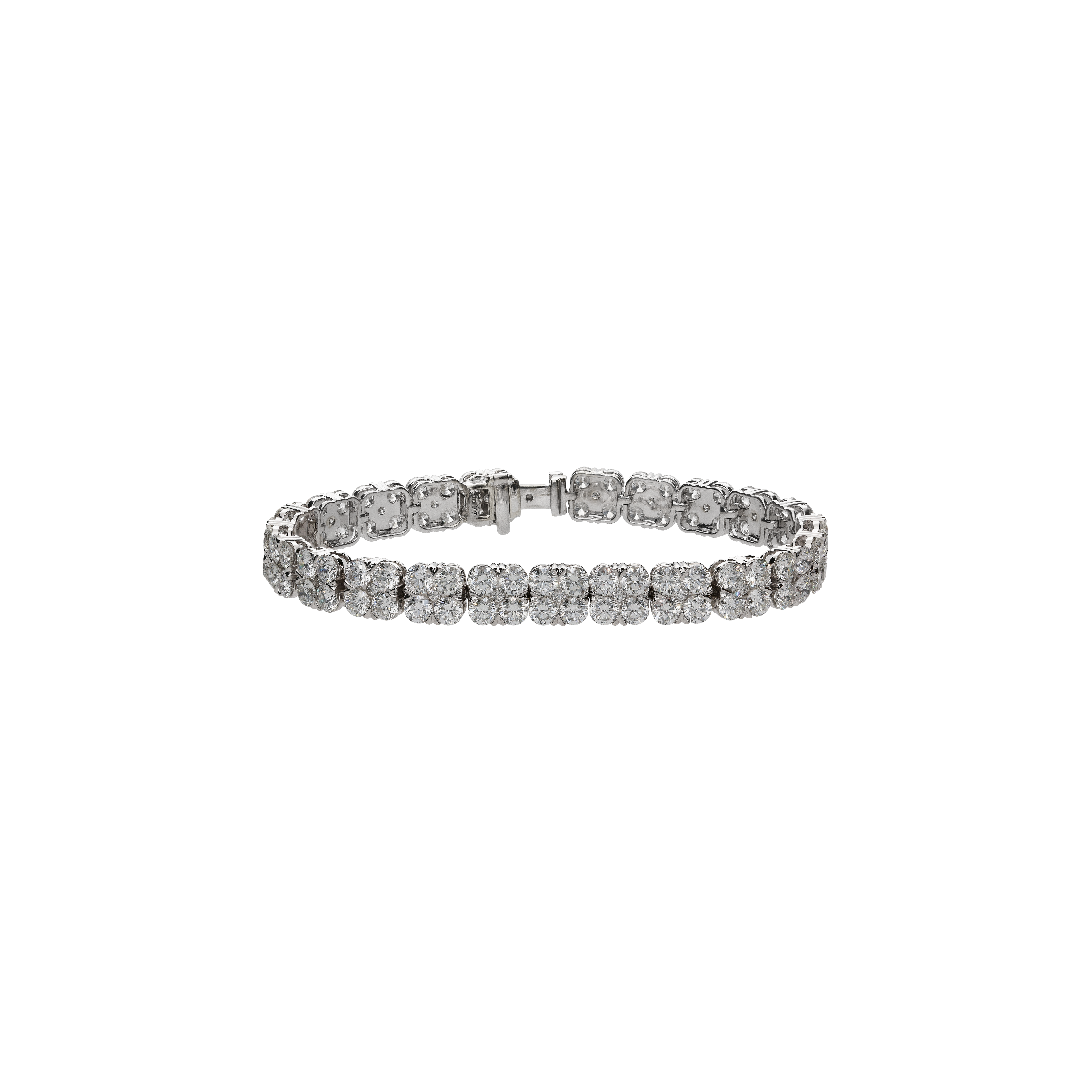 Bartorelli Italian Jewels | BRACCIALE TENNIS A ROSETTE IN ORO BIANCO E DIAMANTI - 1PU0270183/23/3 (1)