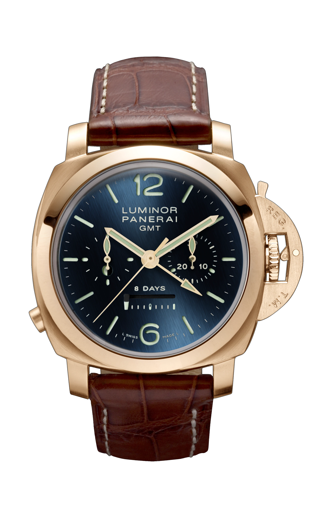 Panerai | LUMINOR 1950 8 DAYS CHRONO MONOPULSANTE GMT PINK GOLD - 44MM - SPECIAL EDITION - PAM00277 (1)