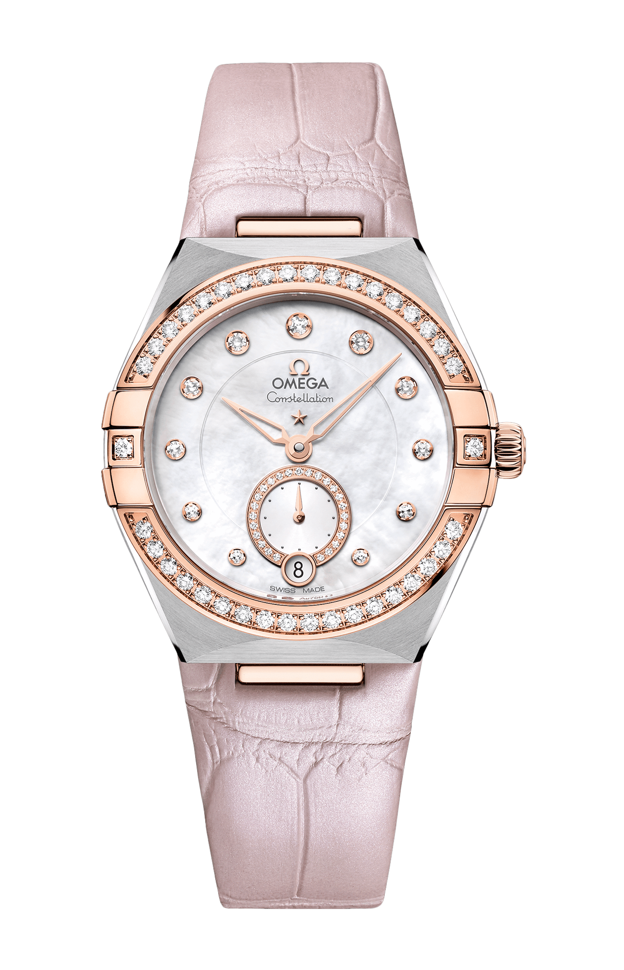 Omega | CONSTELLATION 34 MM, ACCIAIO-ORO SEDNA&trade; SU PELLE - 131.28.34.20.55.001 (1)