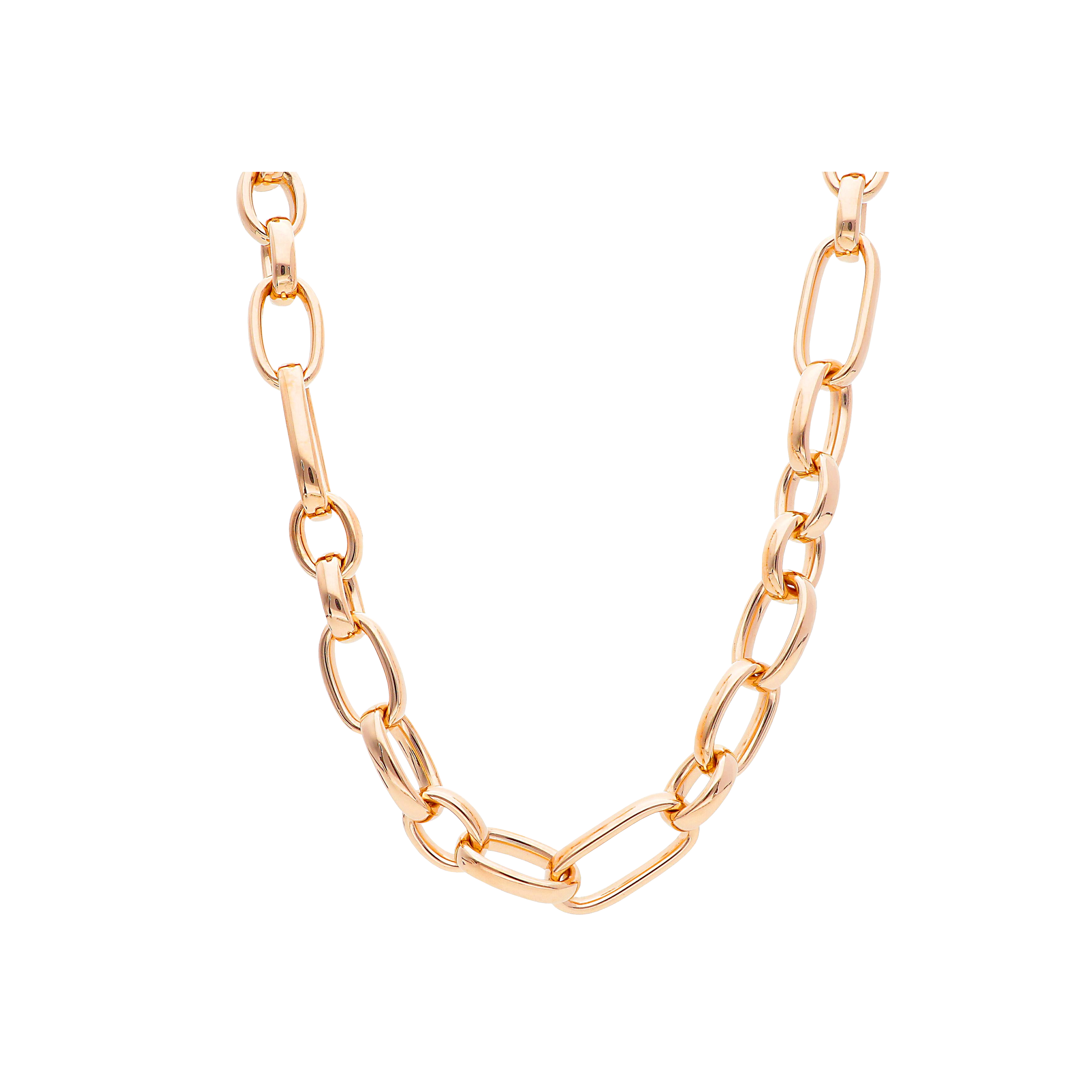 Bartorelli Italian Jewels | COLLANA CATENA A MAGLIE OVALI IN ORO ROSA - 248623 (1)