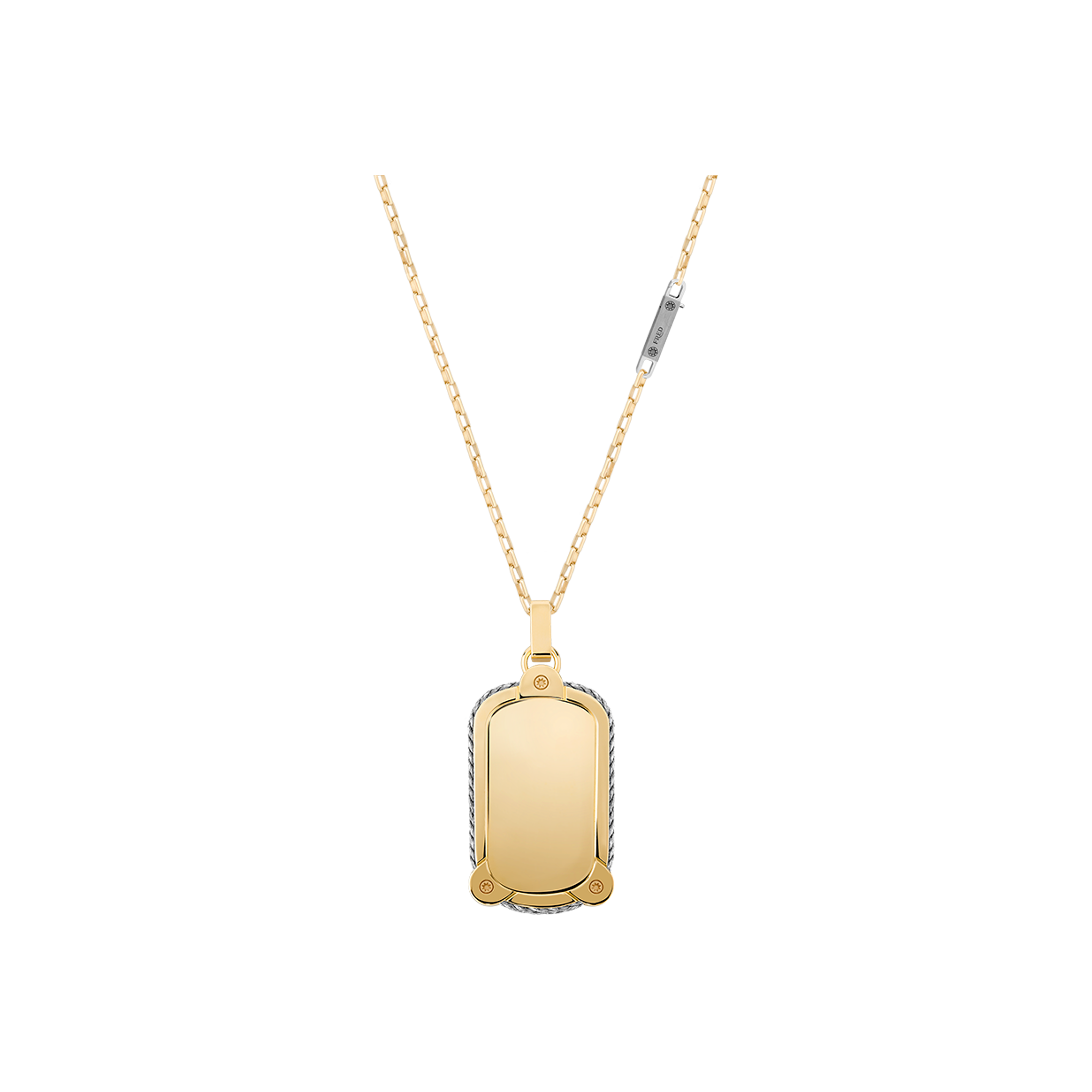 Fred | PENDENTE FORCE 10 WINCH MODELLO GRANDE IN ORO GIALLO E ACCIAIO - 3B0304 - 3B0304 (2)