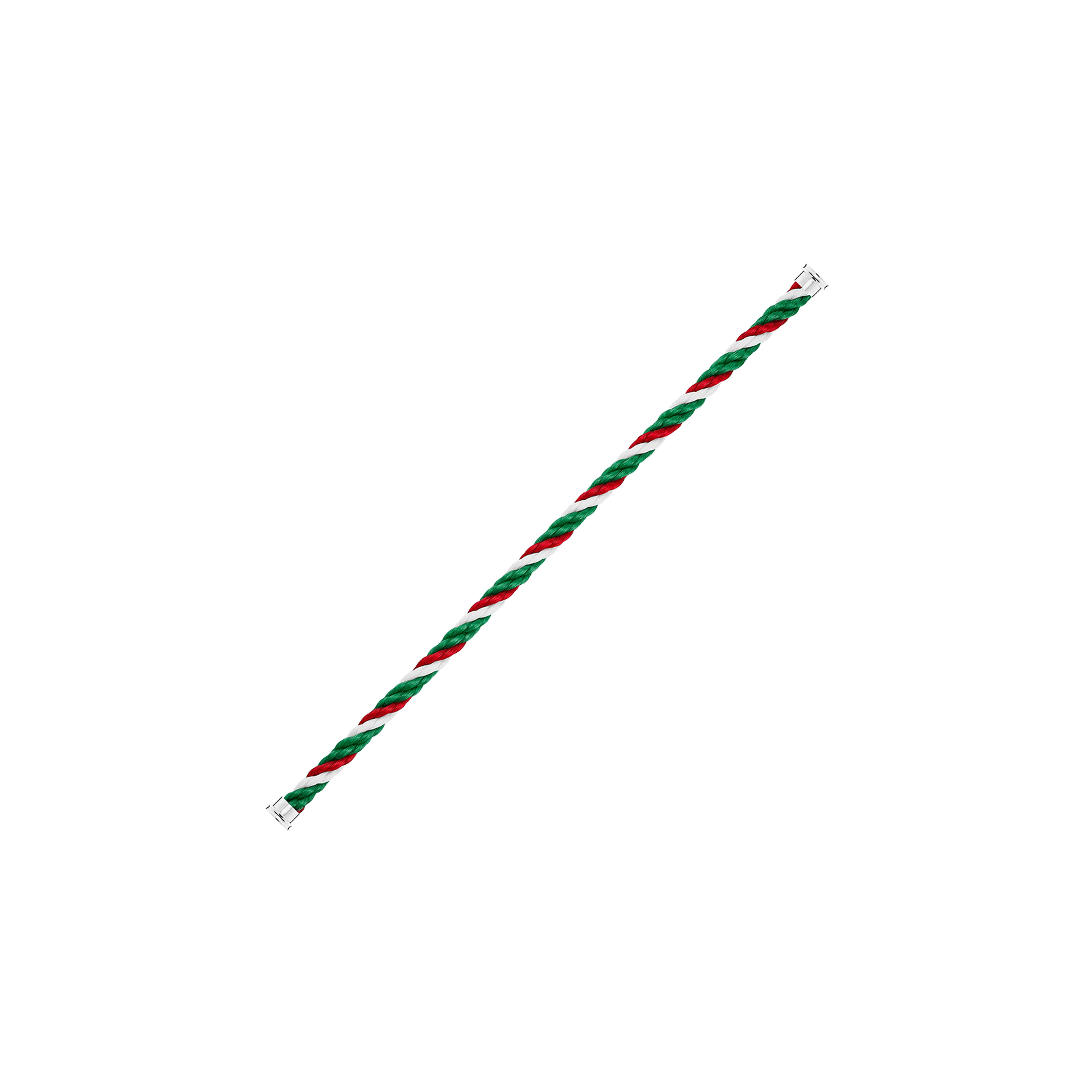 Fred | CABLE EMBLEMA VERDE, BIANCO E ROSSO PER BRACCIALE MODELLO LARGE IN ORO BIANCO E ACCIAIO - 6B1047 - 6B1047 (2)