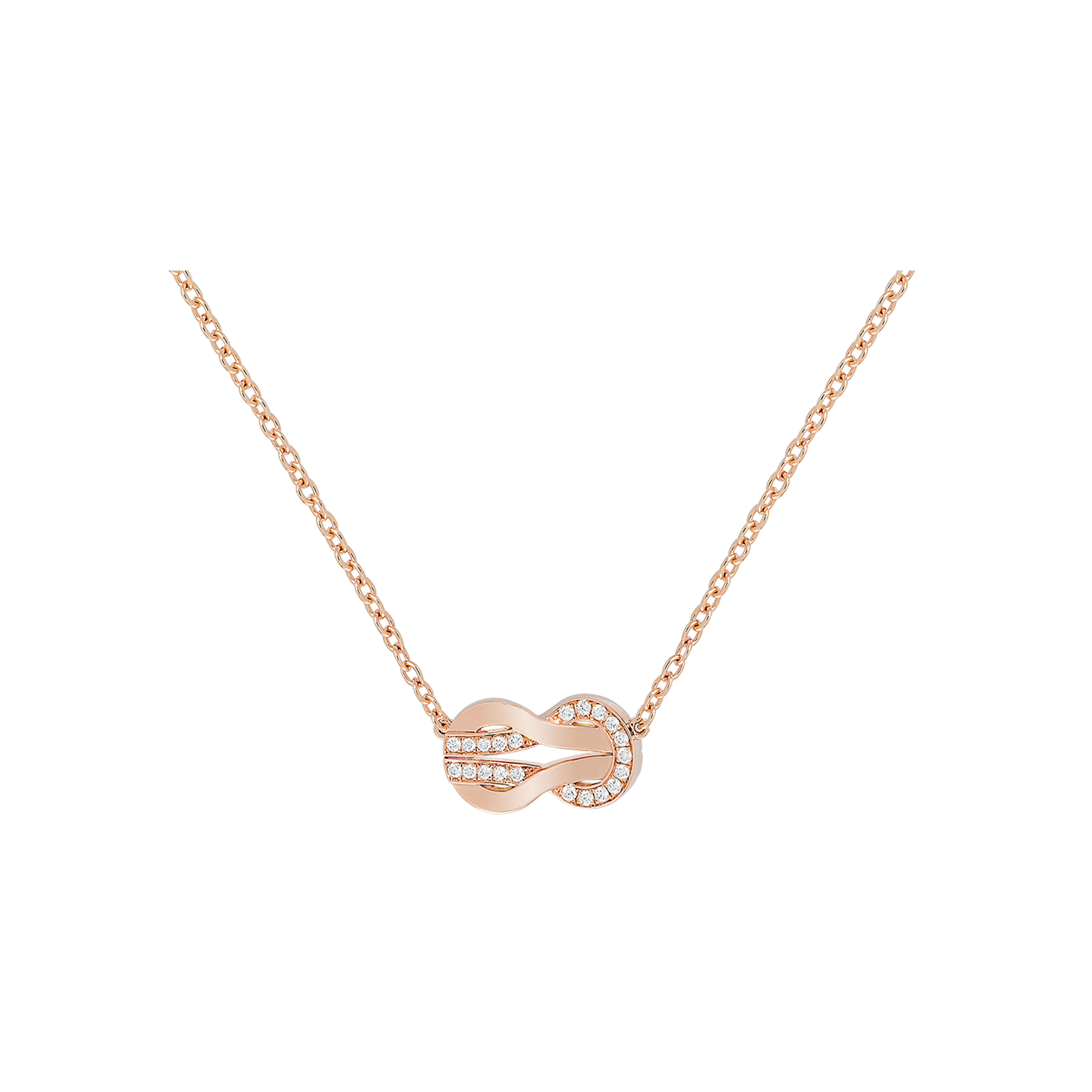 Fred | COLLANA CHANCE INFINIE MODELLO MEDIO IN ORO ROSA E DIAMANTI - 7B0221 - 7B0221 (1)