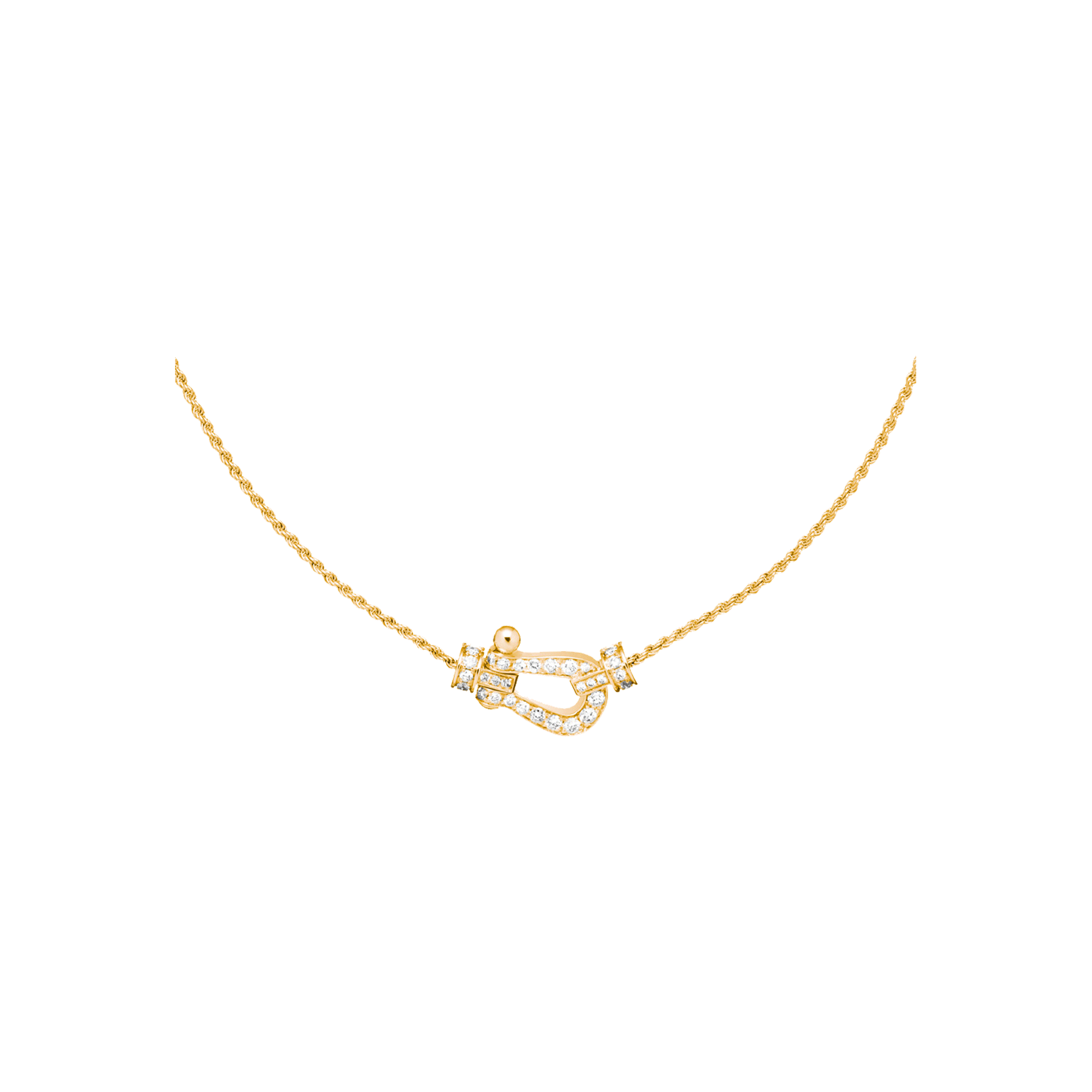 Fred | COLLANA FORCE 10 MODELLO MEDIO IN ORO GIALLO CON DIAMANTI  - 7B0233 - 7B0233 (1)