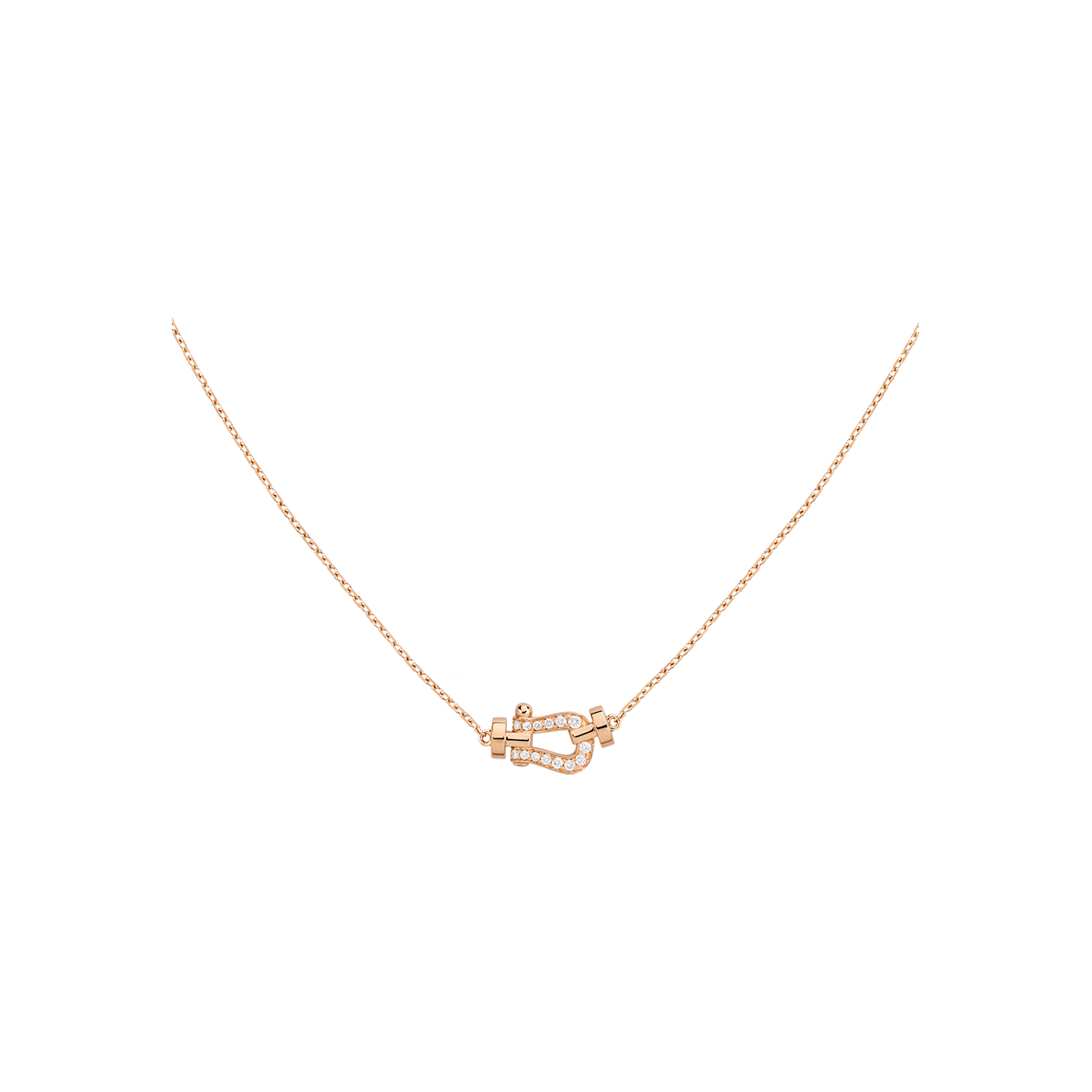 Fred | COLLANA FORCE 10 MODELLO PICCOLO IN ORO ROSA CON DIAMANTI  - 7B0280 - 7B0280 (1)