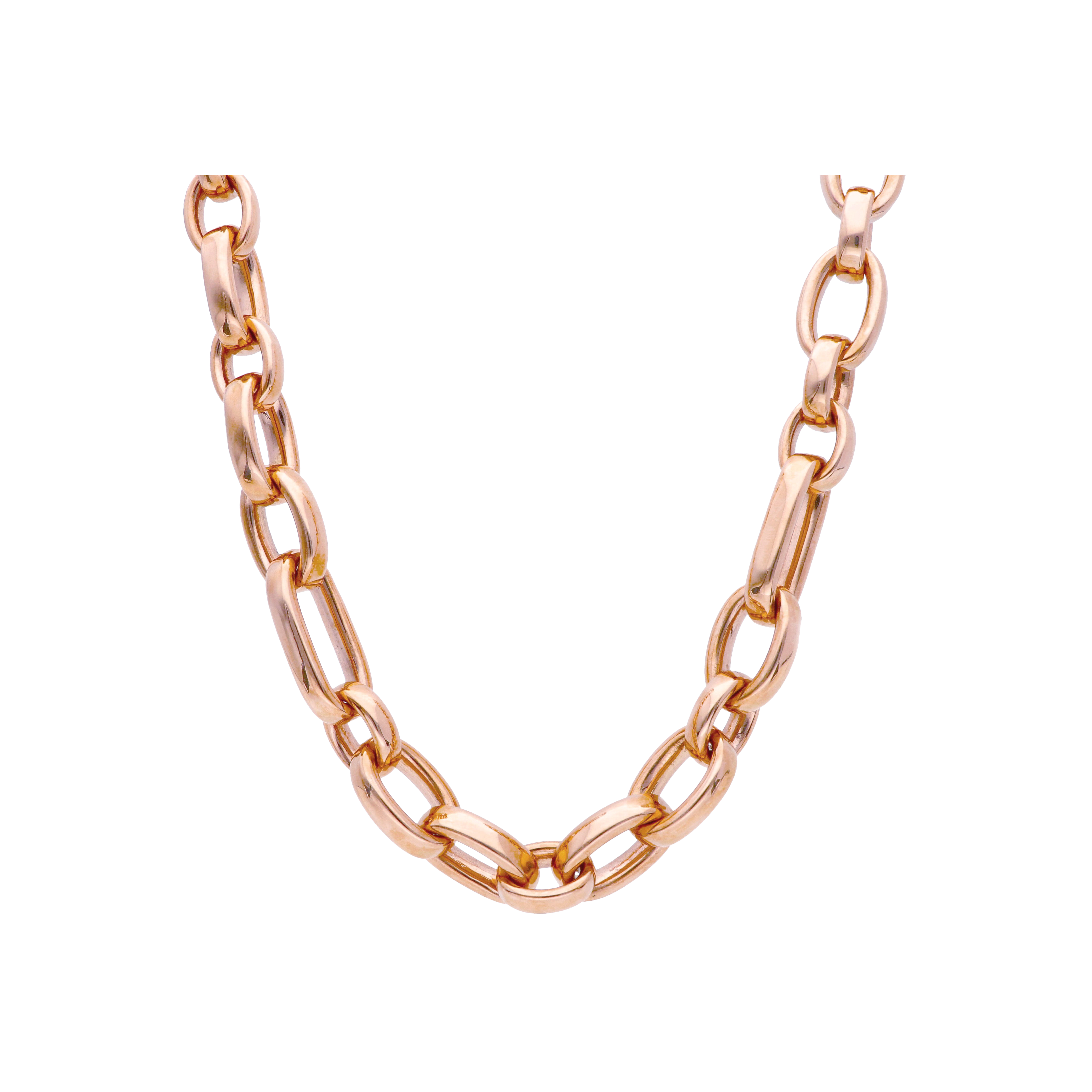 Bartorelli Italian Jewels | COLLANA MAGLIA CATENA OVALE IN ORO ROSA - 244069 (1)