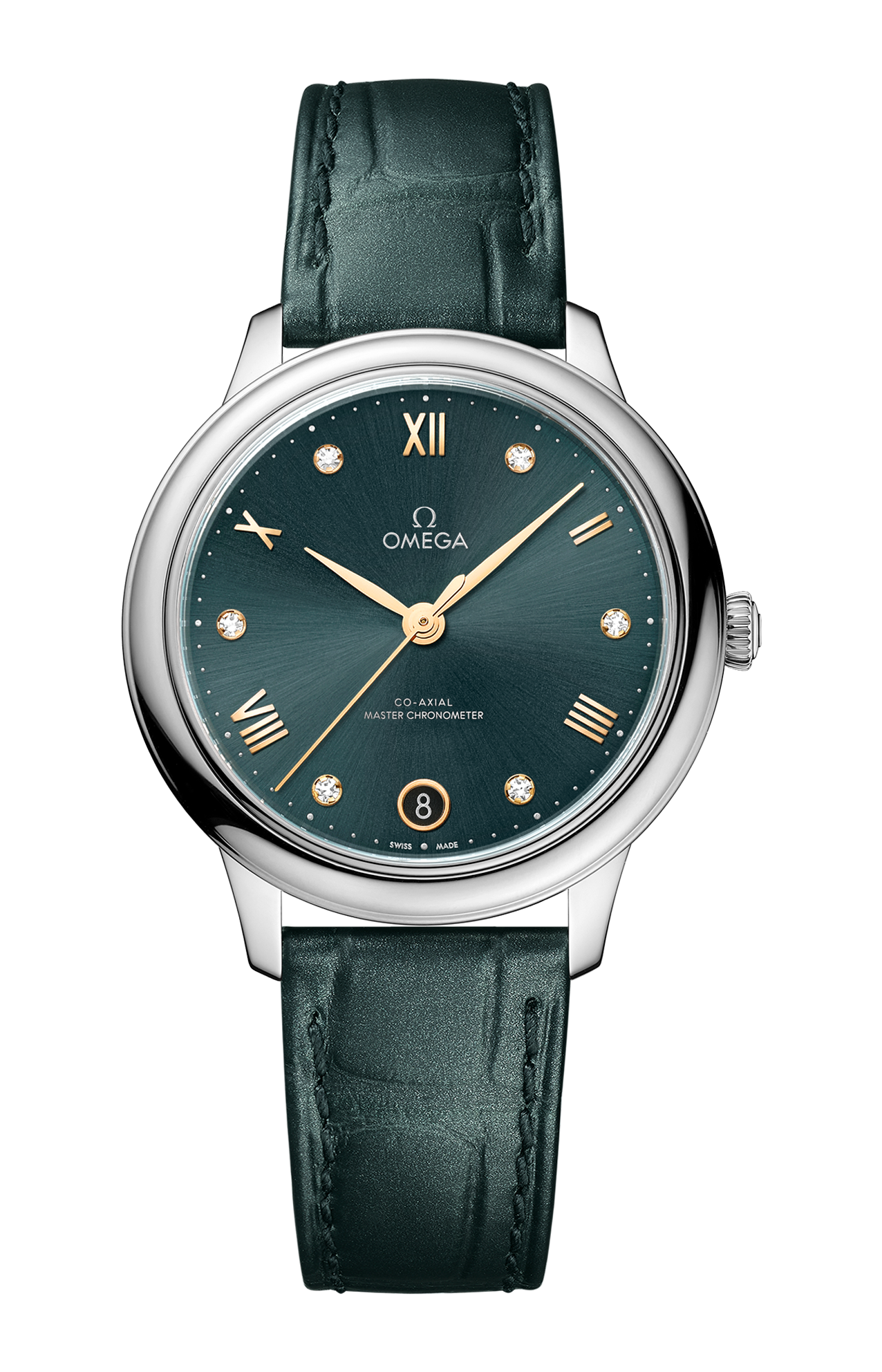 Omega | DE VILLE PRESTIGE 34 MM, ACCIAIO SU PELLE - 434.13.34.20.60.001 (1)