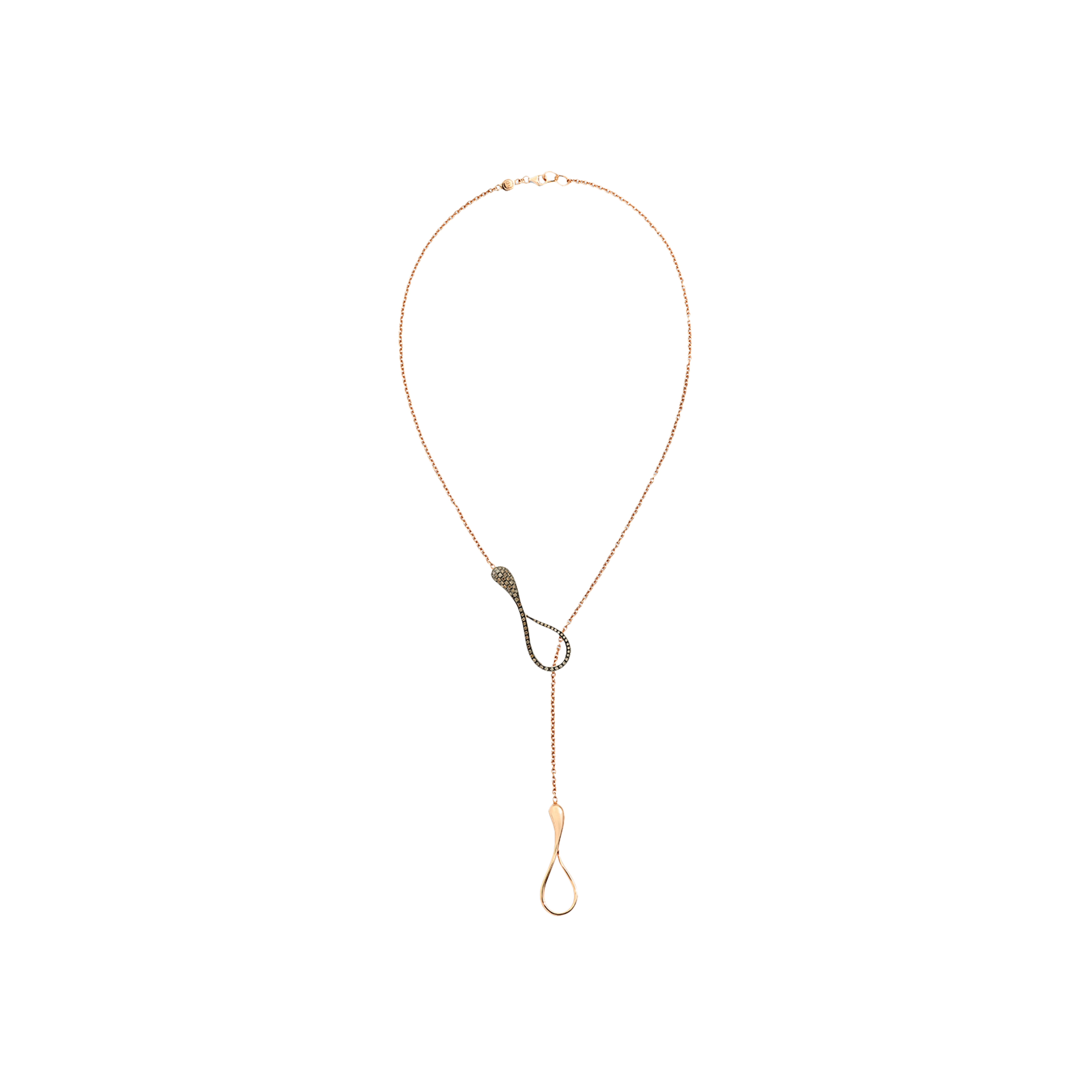 Dada Arrigoni | COLLANA Y-SHAPE IN  ORO ROSA BRUNITO 18K E DIAMANTI BROWN- DEK07CARNDW - DEK07CARNDW (1)