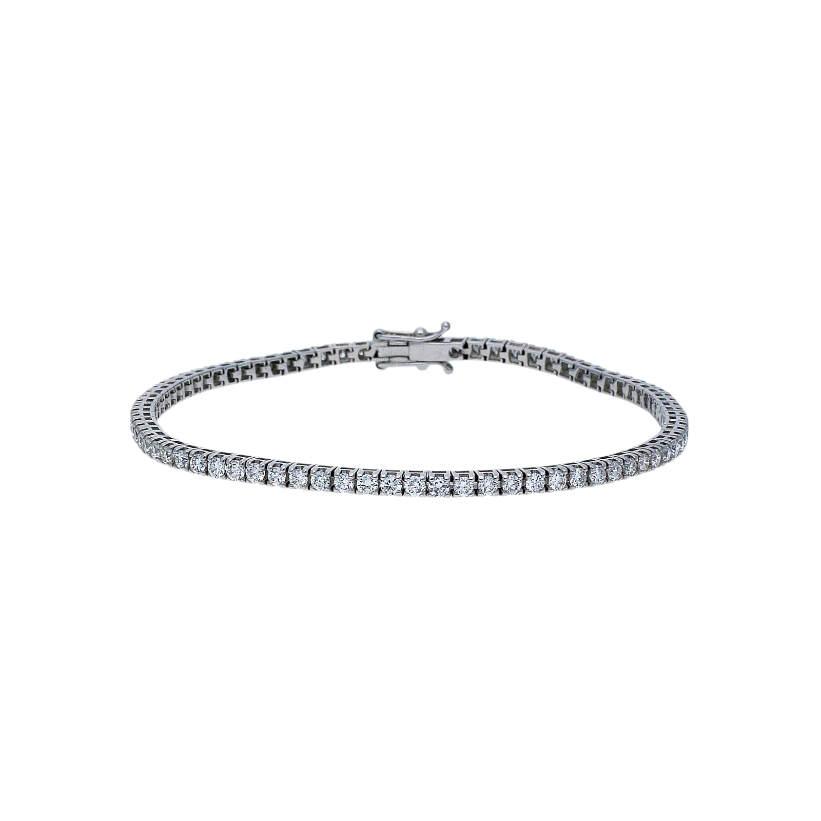 Bartorelli Italian Jewels | BRACCIALE TENNIS IN ORO BIANCO E DIAMANTI BIANCHI - 318-2194-270-62D (1)