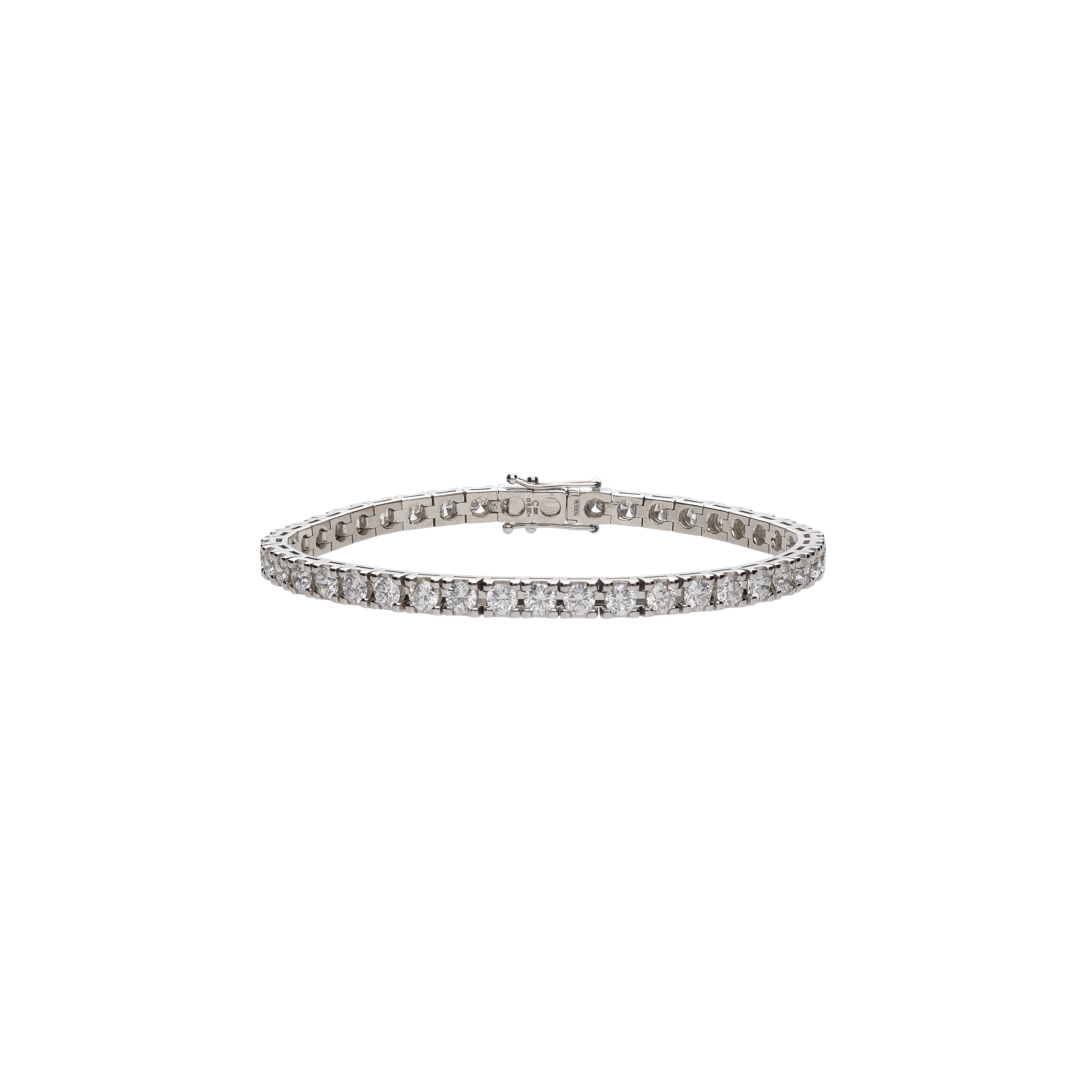Bartorelli Italian Jewels | BRACCIALE TENNIS IN ORO BIANCO E DIAMANTI BIANCHI - 326-L1051-L (1)