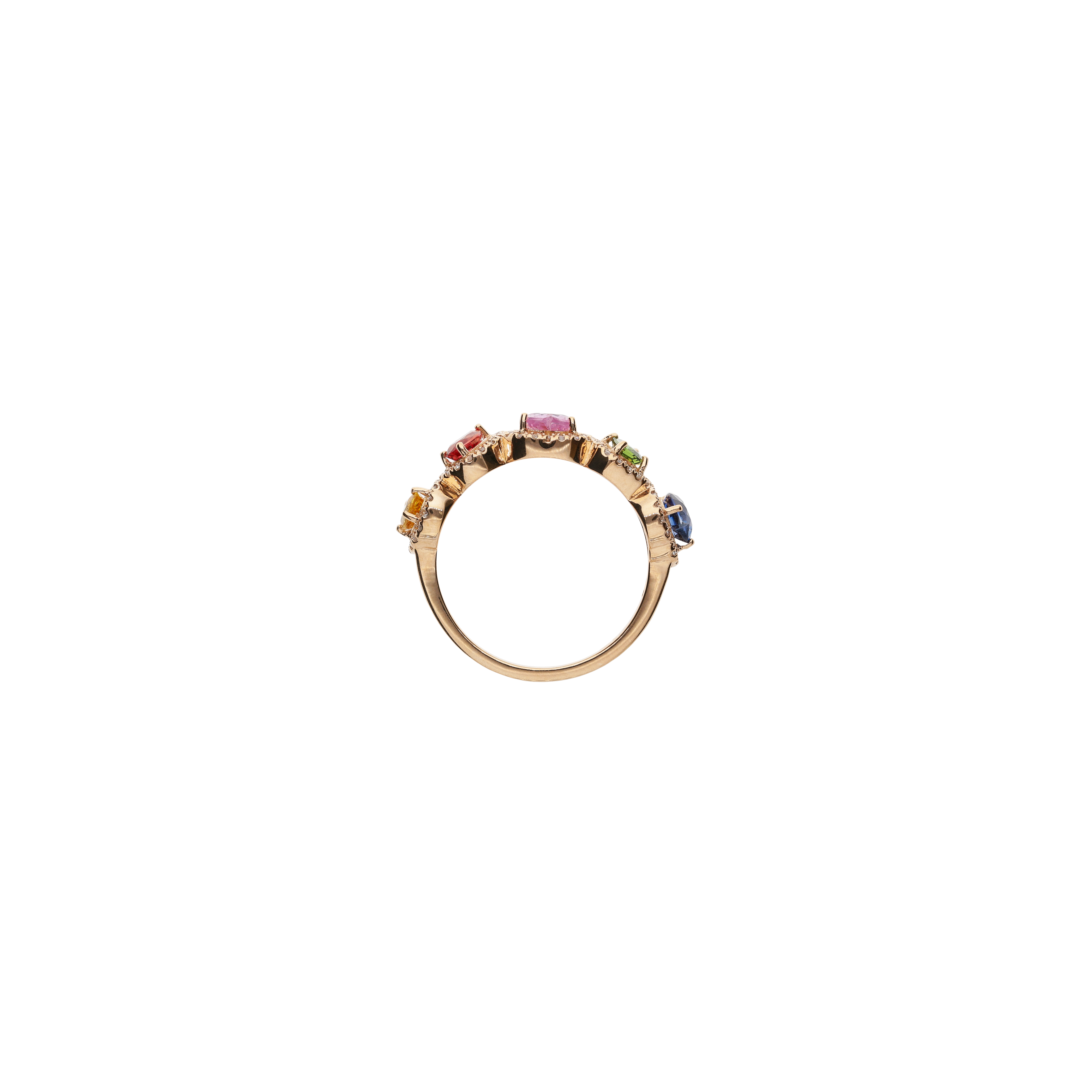 Bartorelli Italian Jewels | ANELLO RAINBOW IN ORO ROSA CON ZAFFIRI MULTICOLOR E DIAMANTI - KR1232/MS (3)