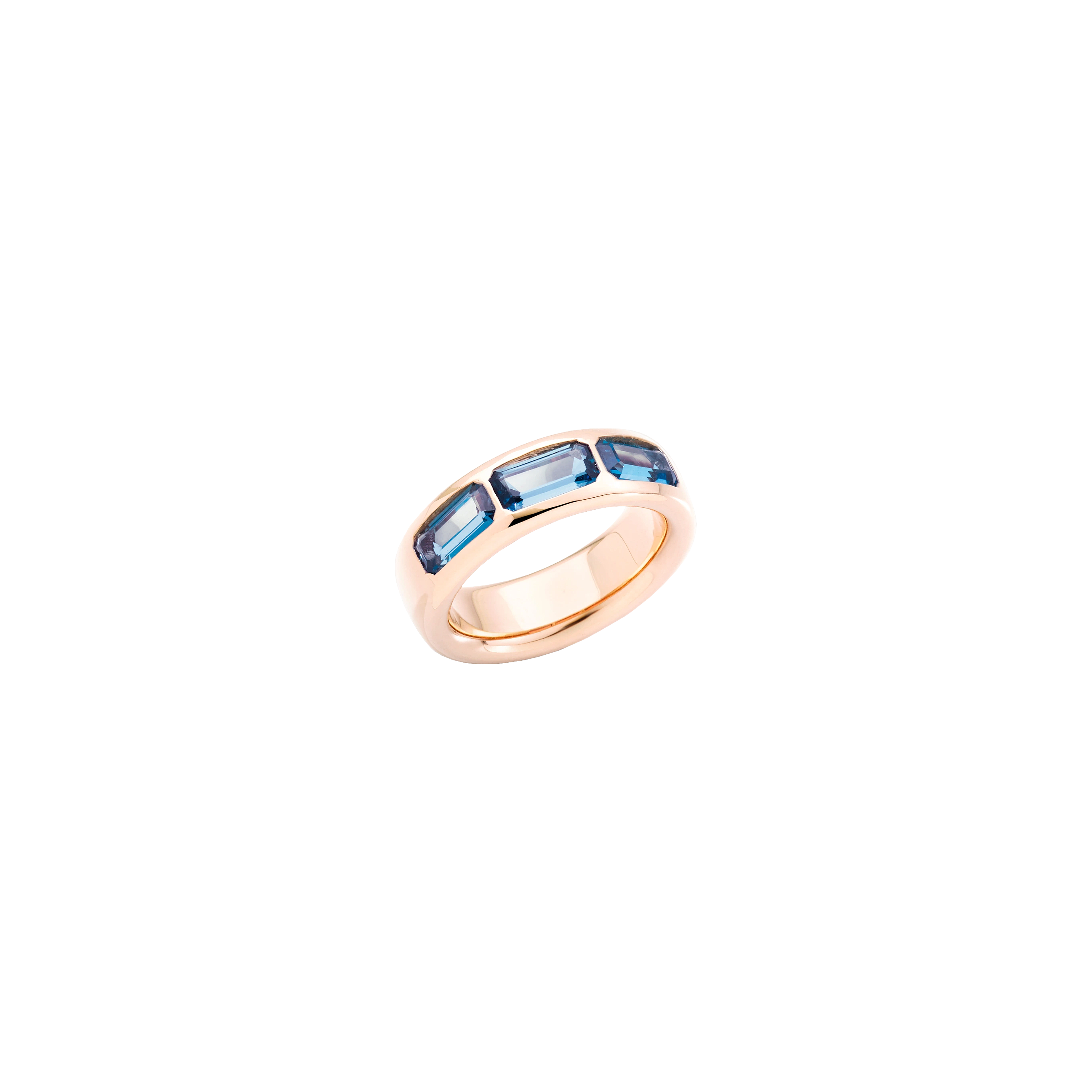 Pomellato | ANELLO ICONICA IN ORO ROSA E TOPAZIO BLU LONDON - PAC3020O7000000TL - PAC3020O7000000TL (1)