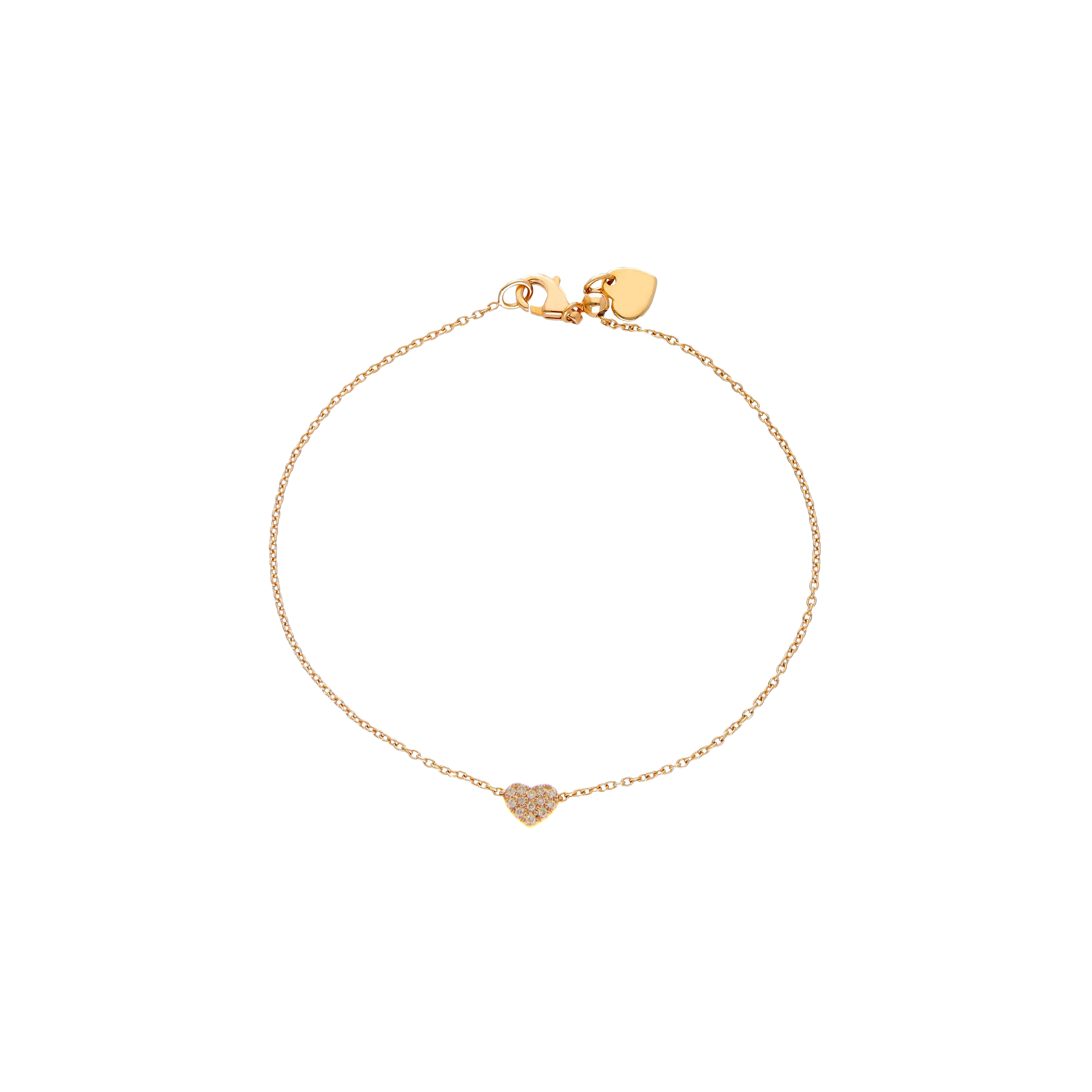Bartorelli Italian Jewels | BRACCIALE IN ORO ROSA CON CUORE IN PAV&Eacute; DI DIAMANTI - 222921 (1)