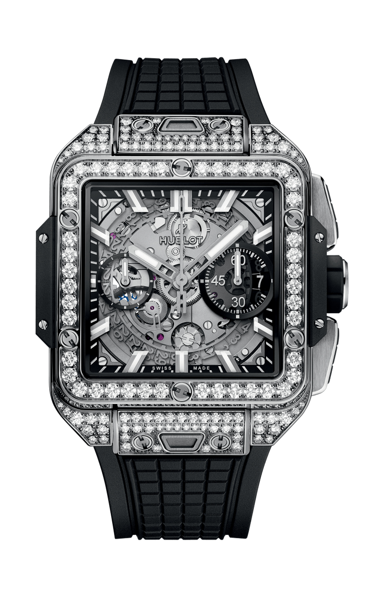 Hublot | SQUARE BANG UNICO TITANIUM PAV&Eacute; 42 MM - 821.NX.0170.RX.1604 (1)
