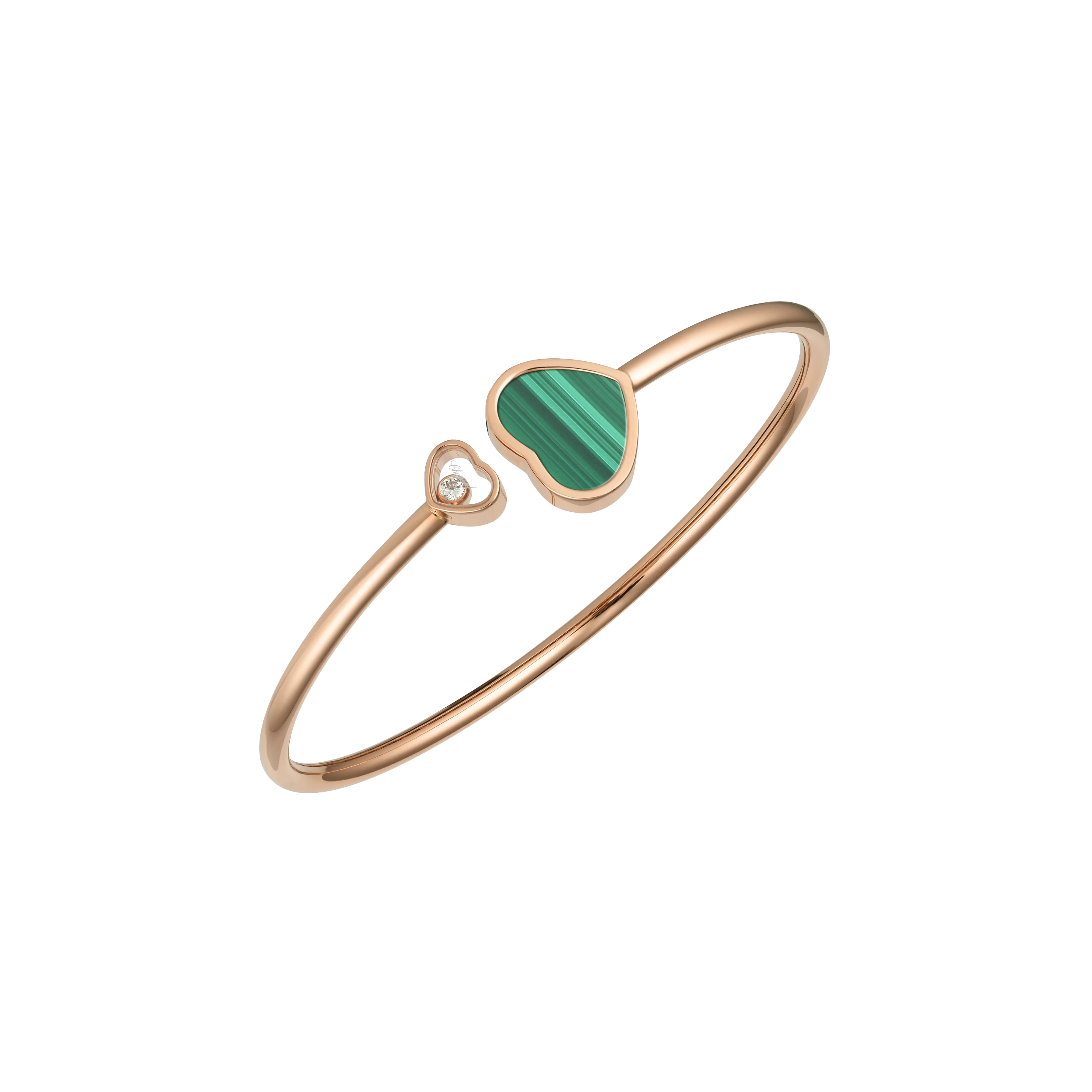 Chopard | CHOPARD - HAPPY HEARTS, ORO ROSA ETICO, DIAMANTE MALACHITE - 857482-5110 - 857482 (1)