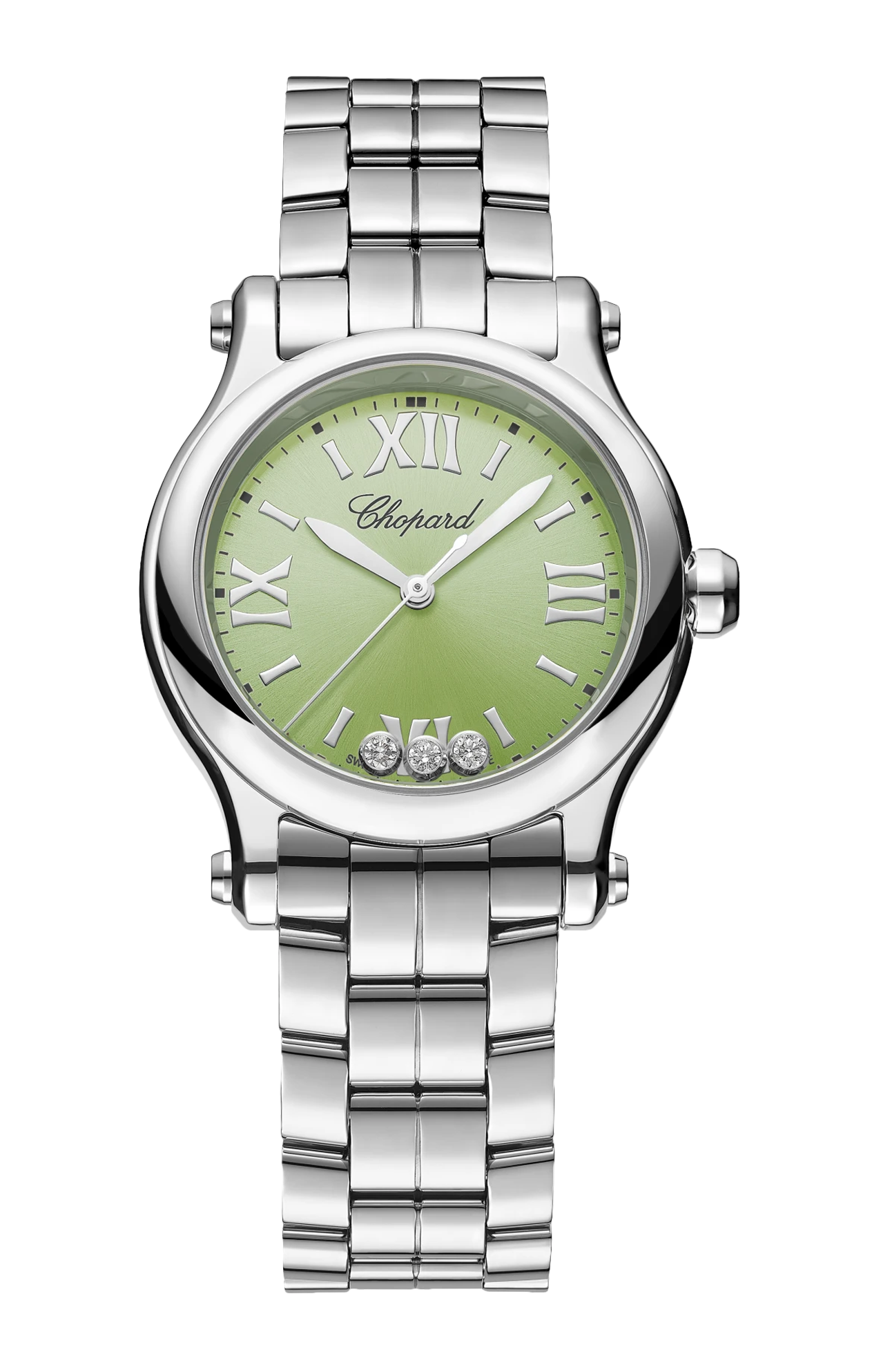 Chopard | HAPPY SPORT 30 MM, QUARZO, LUCENT STEEL&trade;, DIAMANTI - 278590 (1)