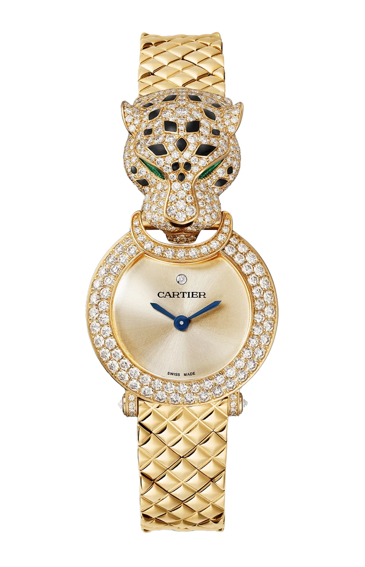 Cartier | LA PANTH&Egrave;RE DE CARTIER, ORO GIALLO, DIAMANTI, SMERALDO, QUARZO - HPI01729 (1)