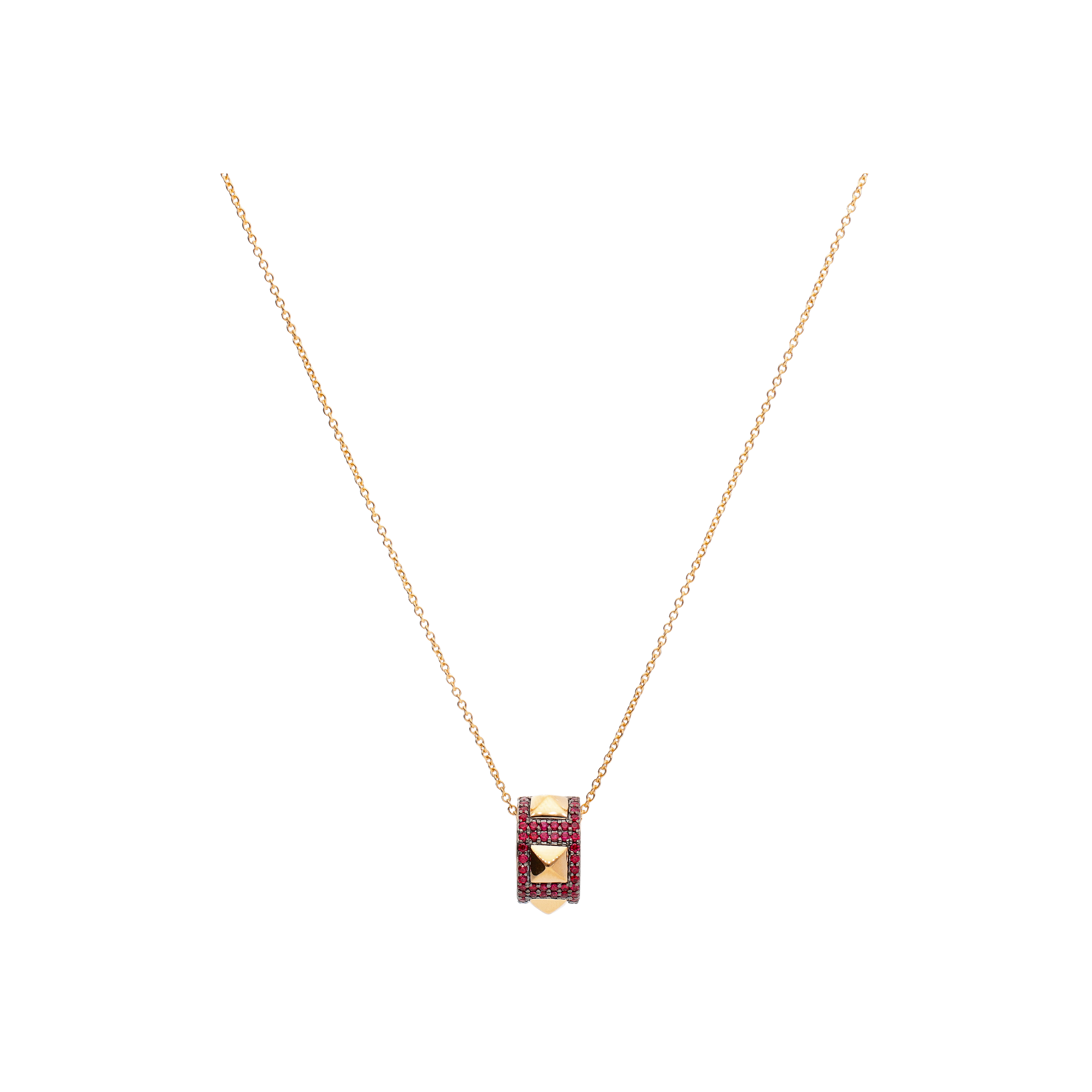 Bartorelli Italian Jewels | GIROCOLLO IN ORO ROSA E PAVE' DI RUBINI - VP29442RUP (1)