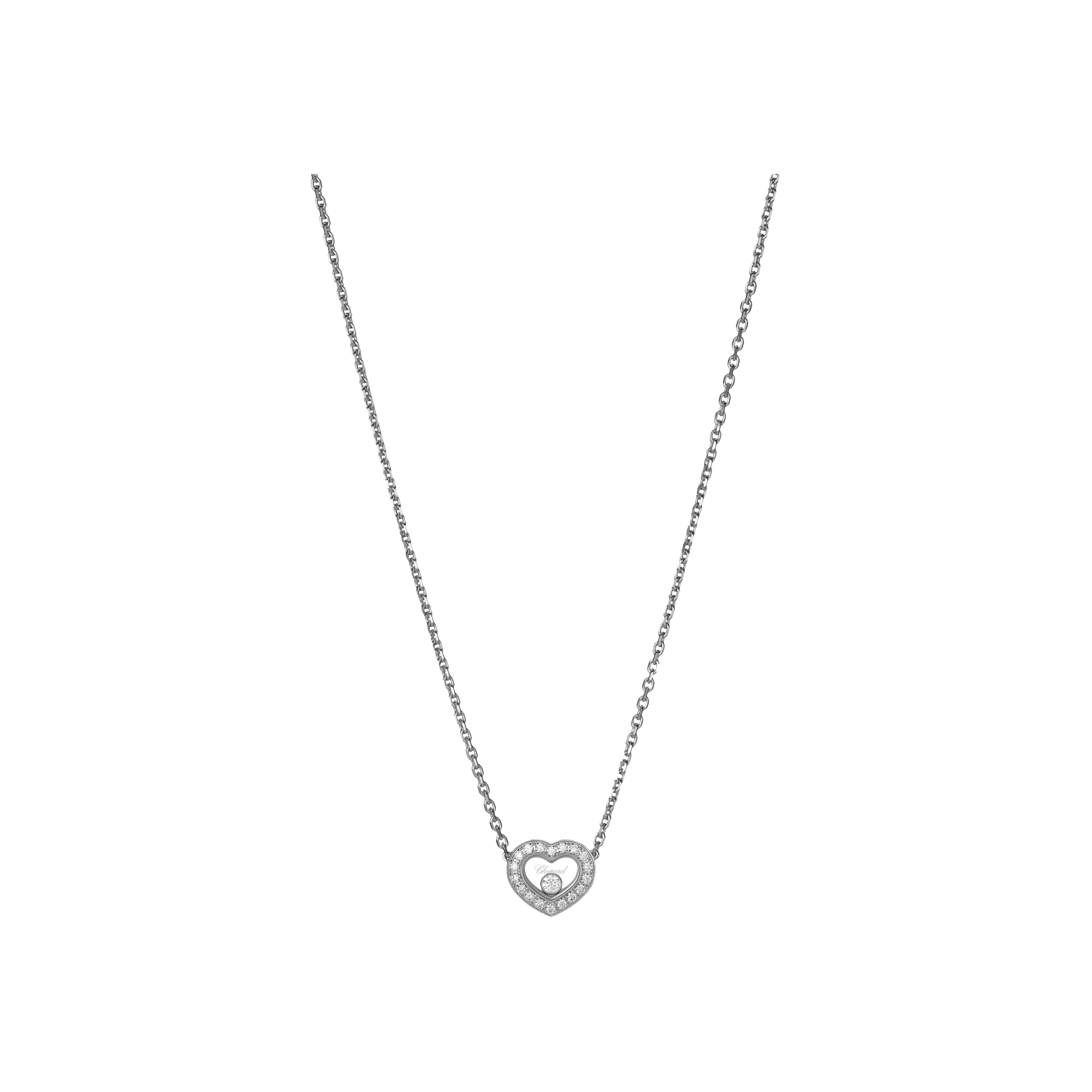 Chopard | COLLANA HAPPY DIAMONDS ICONS IN ORO BIANCO ETICO E DIAMANTI - 81A054-1201 - 81A054 (1)