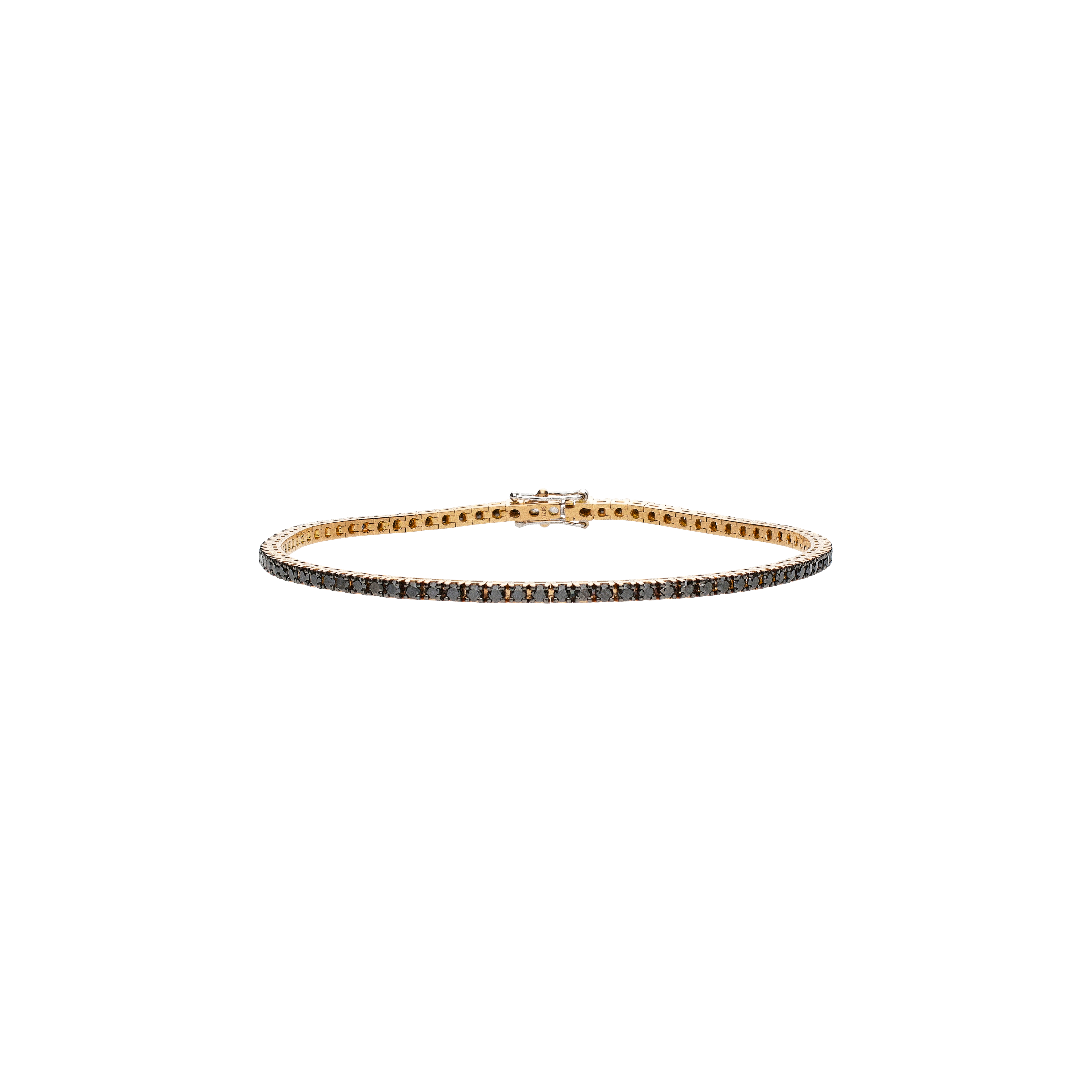 Bartorelli Italian Jewels | BRACCIALE TENNIS IN ORO ROSA E DIAMANTI NERI - 329-L1051-D-U (1)
