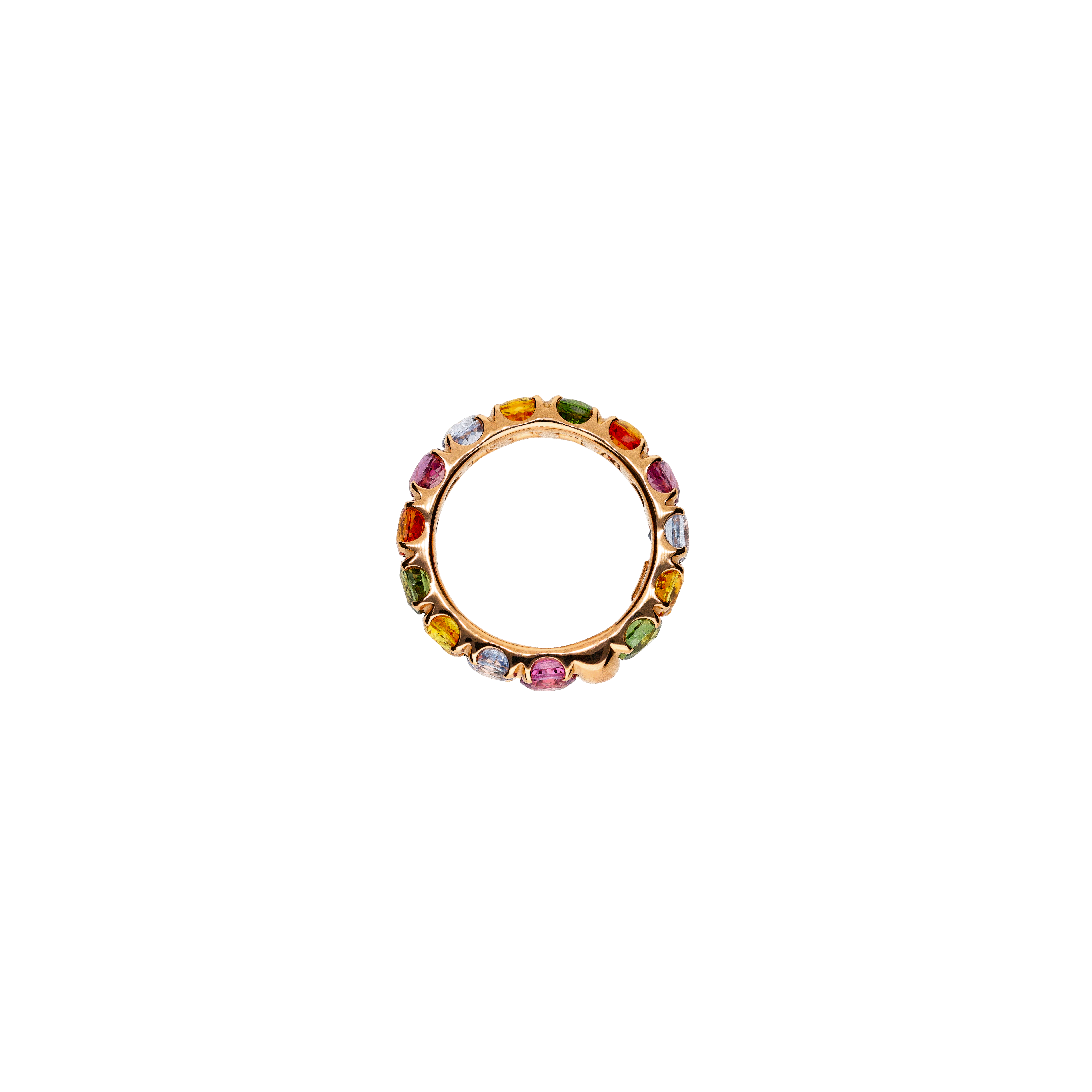 Bartorelli Italian Jewels | ANELLO VERETTA RAINBOW IN ORO ROSA E ZAFFIRI MULTICOLOR - 1AN0032195/14/1 (3)